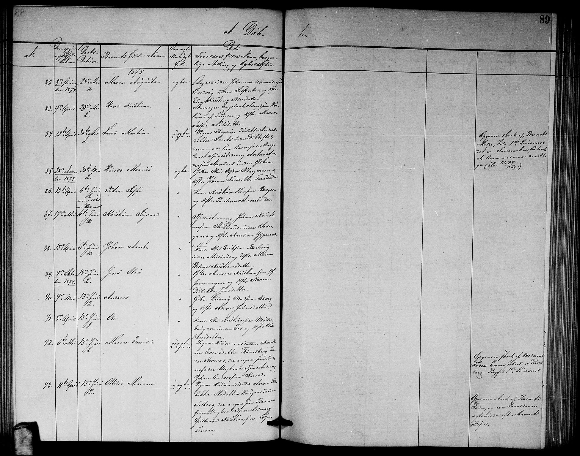 Høland prestekontor Kirkebøker, AV/SAO-A-10346a/G/Ga/L0006: Parish register (copy) no. I 6, 1869-1879, p. 89