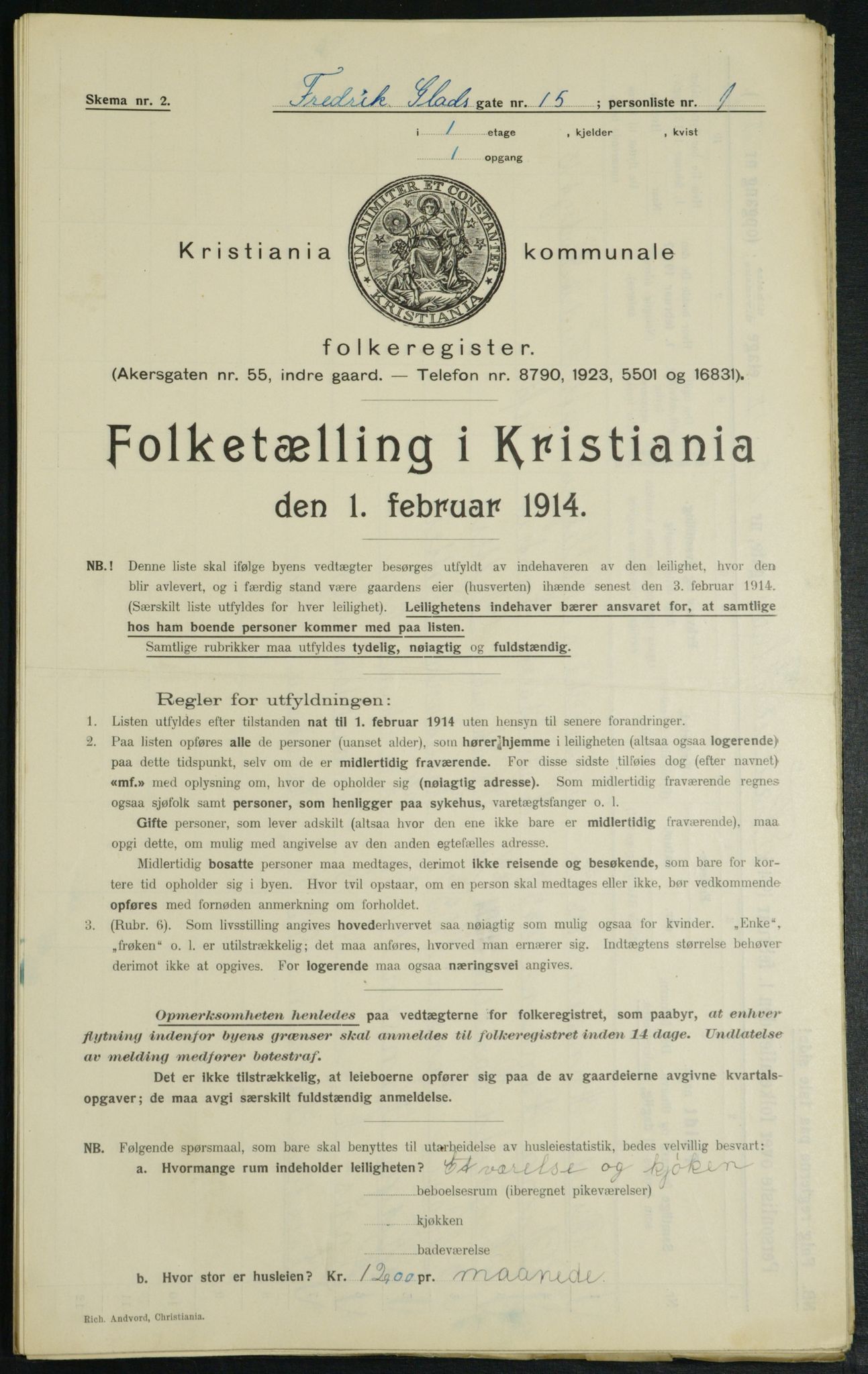 OBA, Municipal Census 1914 for Kristiania, 1914, p. 26702