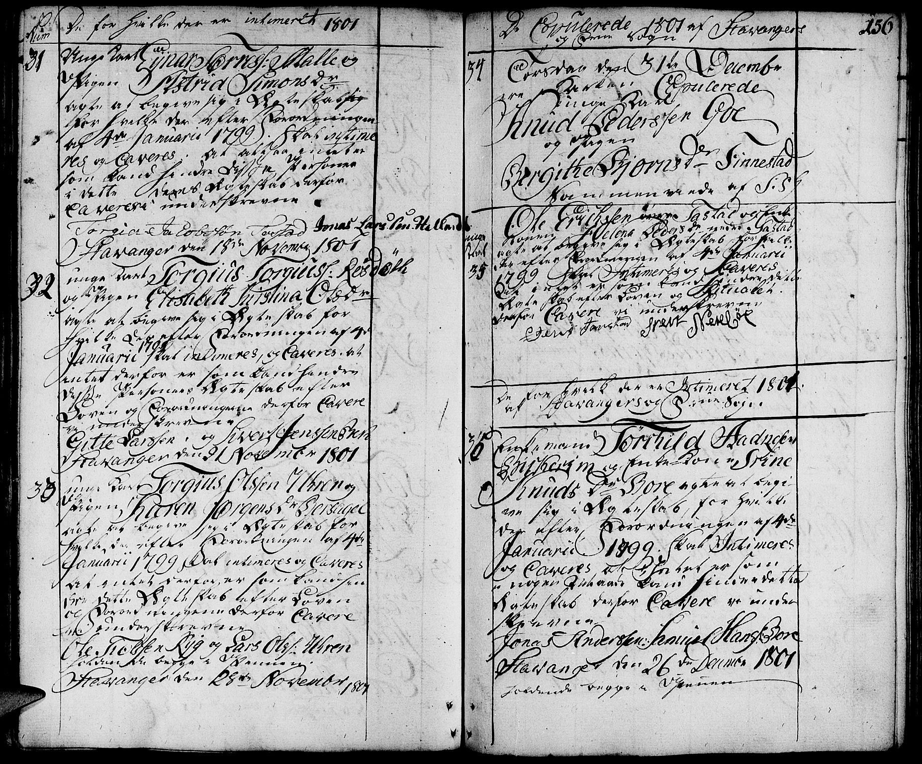 Domkirken sokneprestkontor, AV/SAST-A-101812/001/30/30BA/L0006: Parish register (official) no. A 6, 1783-1815, p. 156