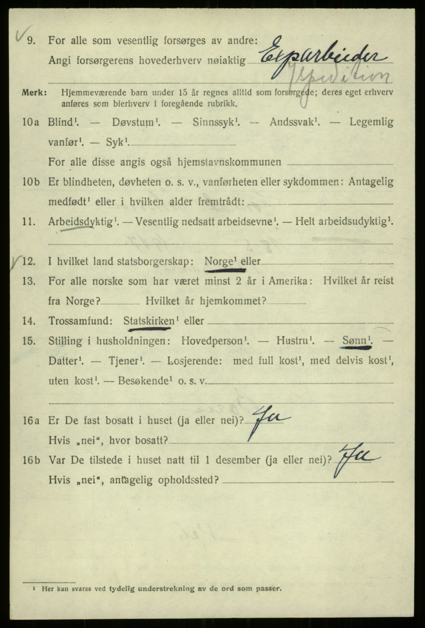 SAB, 1920 census for Bergen, 1920, p. 187145