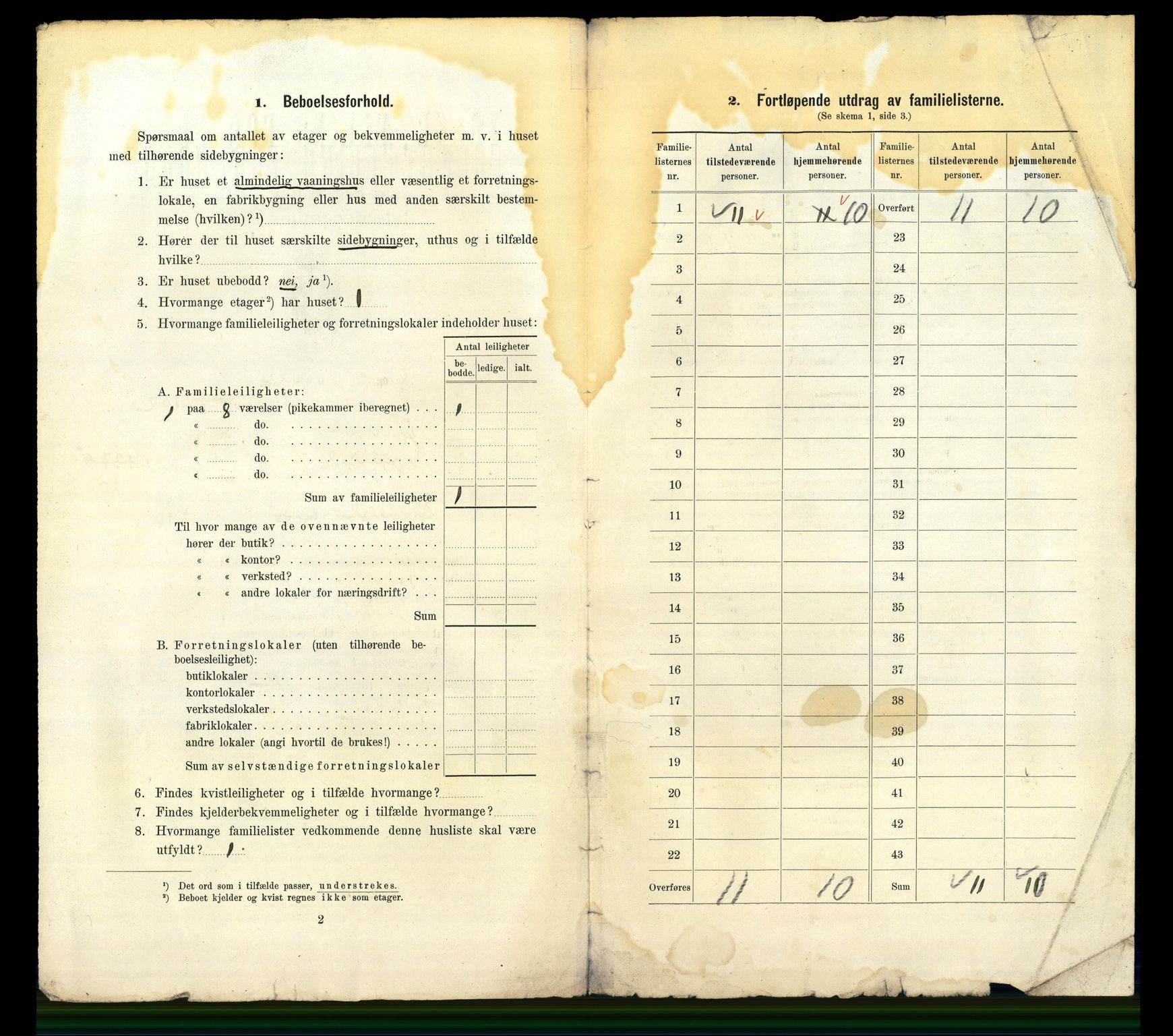 RA, 1910 census for Arendal, 1910, p. 3928