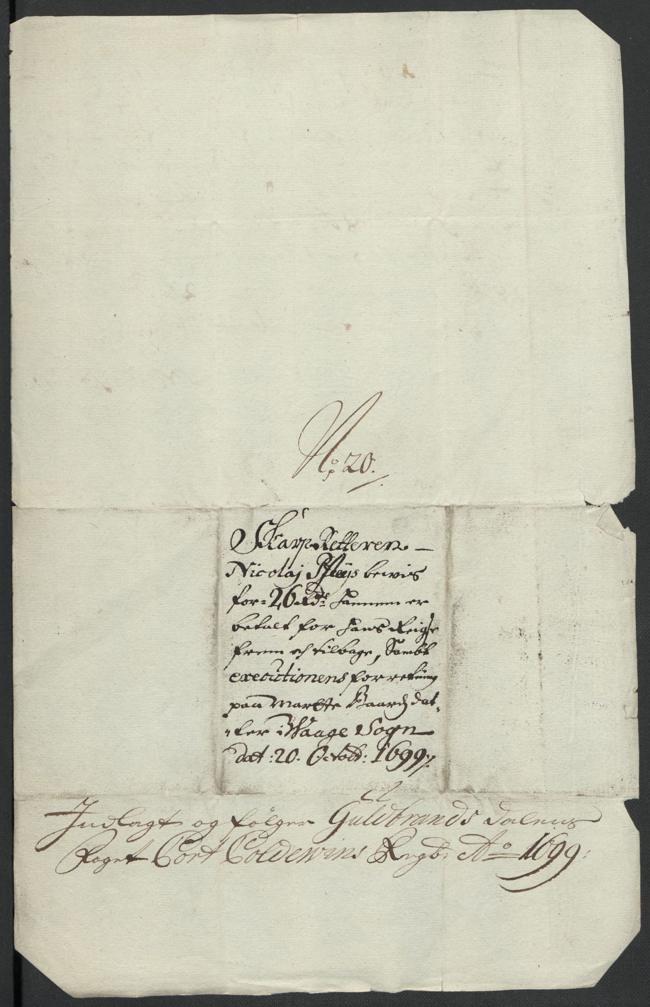 Rentekammeret inntil 1814, Reviderte regnskaper, Fogderegnskap, AV/RA-EA-4092/R17/L1172: Fogderegnskap Gudbrandsdal, 1699, p. 247