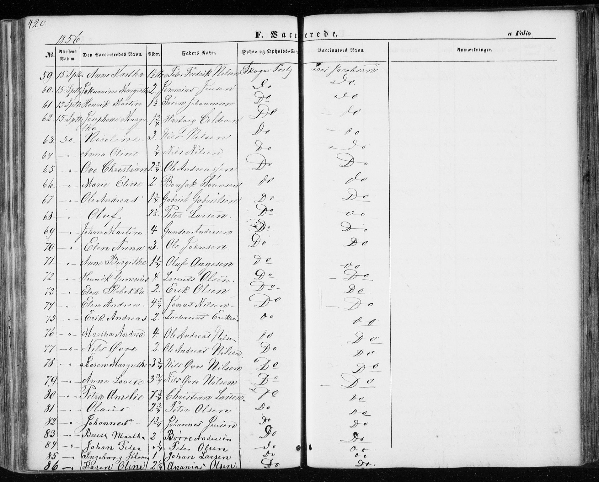 Ministerialprotokoller, klokkerbøker og fødselsregistre - Nord-Trøndelag, AV/SAT-A-1458/717/L0154: Parish register (official) no. 717A07 /1, 1850-1862, p. 420