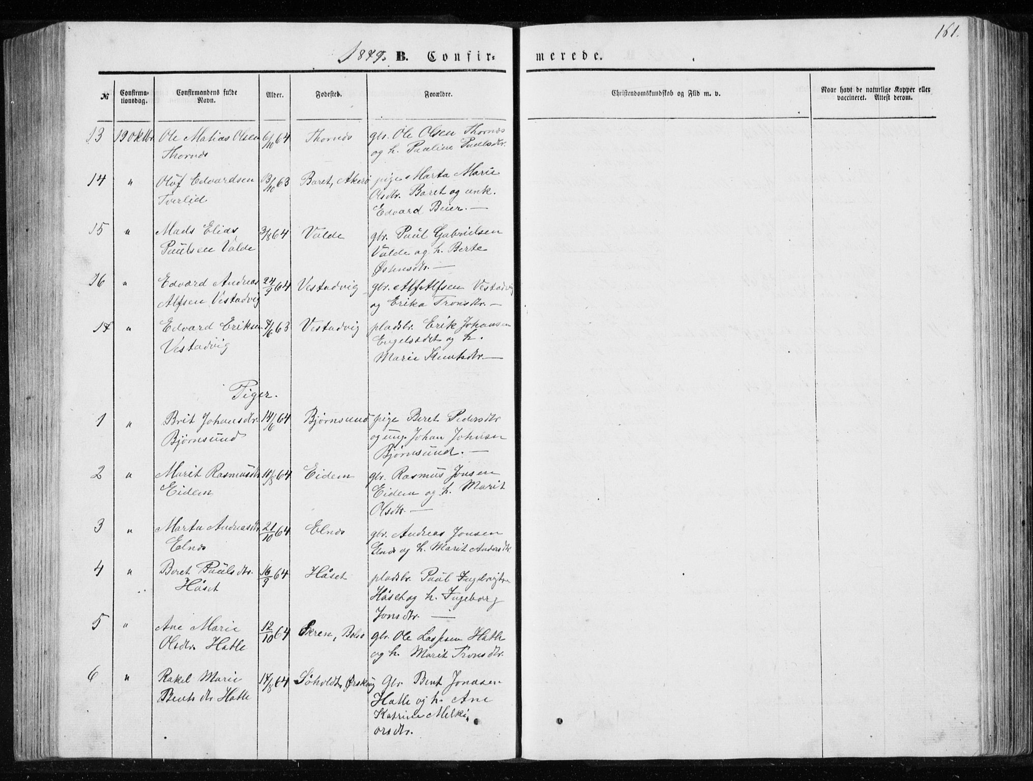 Ministerialprotokoller, klokkerbøker og fødselsregistre - Møre og Romsdal, AV/SAT-A-1454/565/L0754: Parish register (copy) no. 565C03, 1870-1896, p. 161