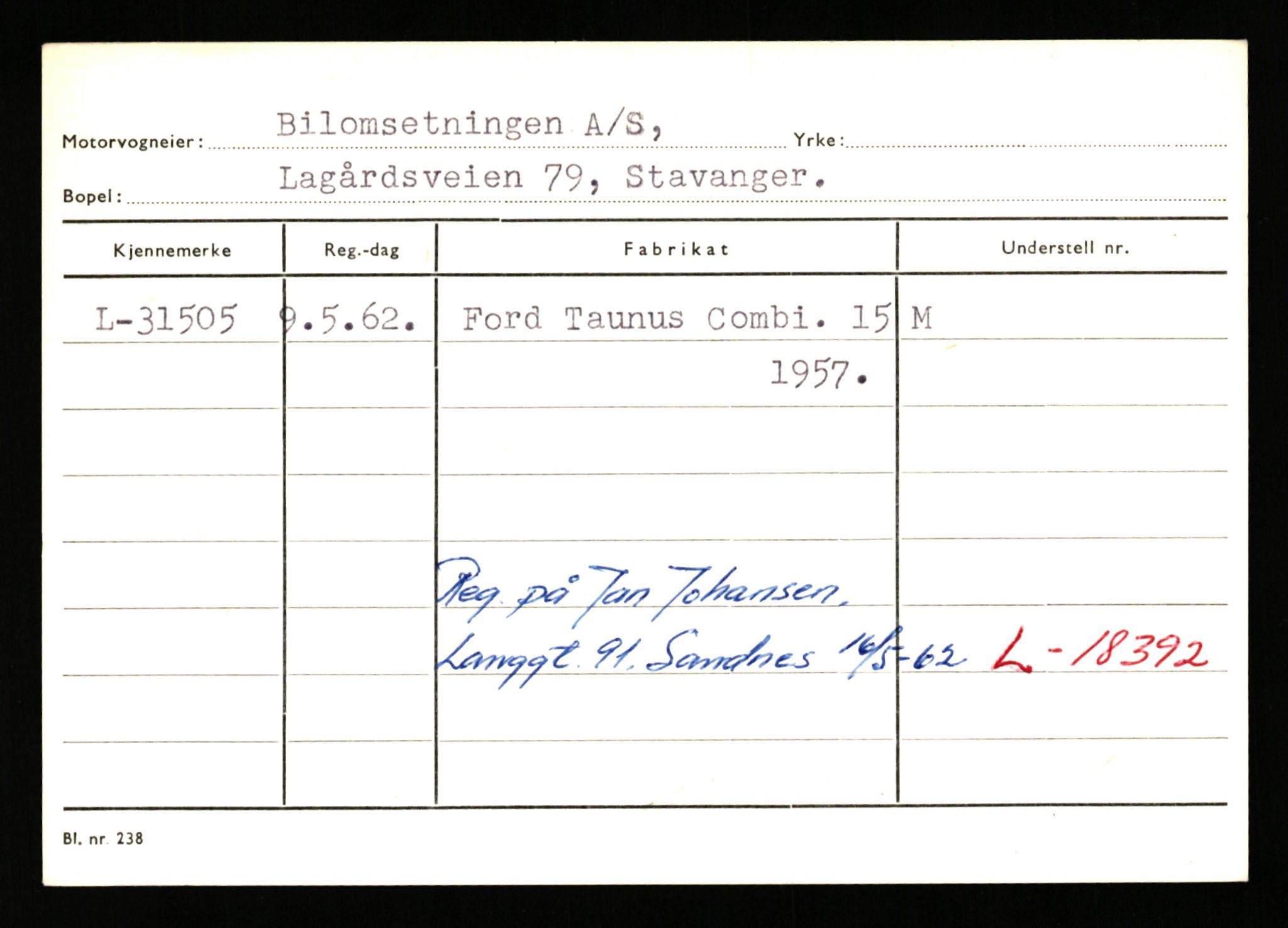 Stavanger trafikkstasjon, AV/SAST-A-101942/0/G/L0005: Registreringsnummer: 23000 - 34245, 1930-1971, p. 2610