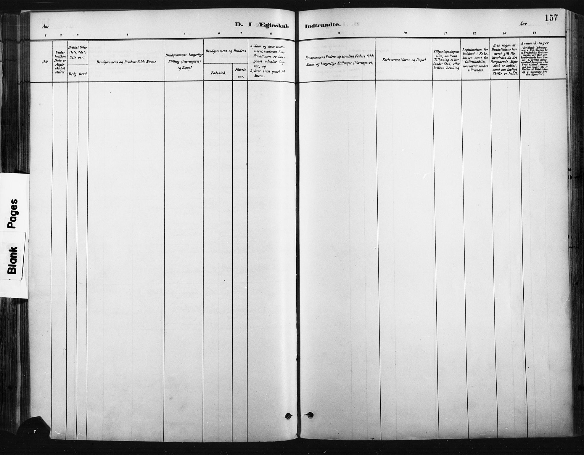 Trysil prestekontor, SAH/PREST-046/H/Ha/Haa/L0009: Parish register (official) no. 9, 1881-1897, p. 157