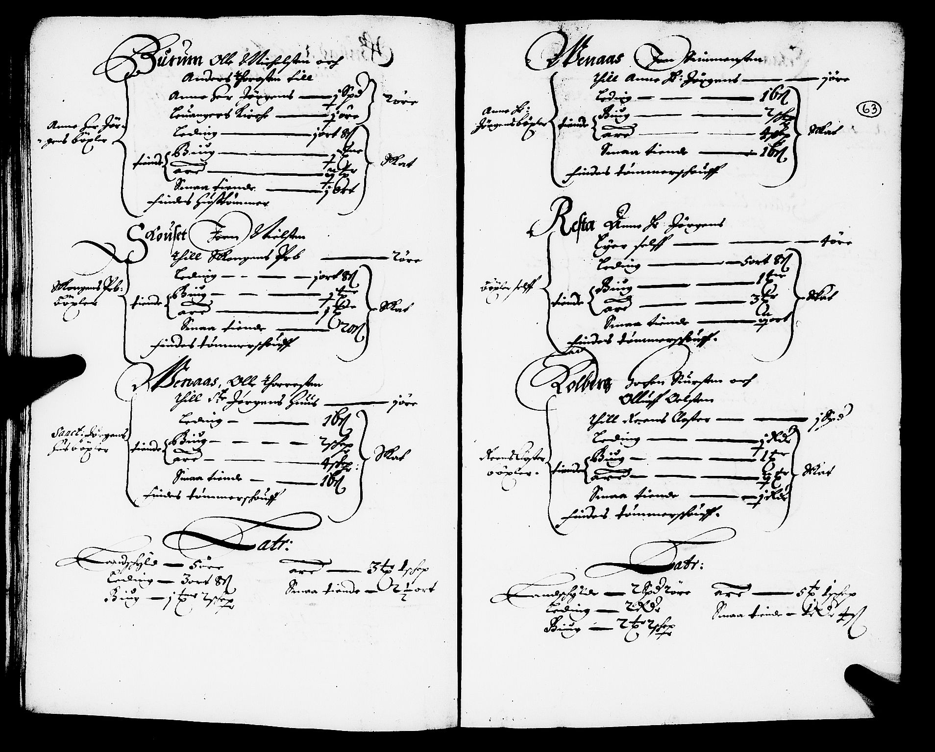 Rentekammeret inntil 1814, Realistisk ordnet avdeling, AV/RA-EA-4070/N/Nb/Nba/L0054: Stjørdal len, 1669, p. 62b-63a