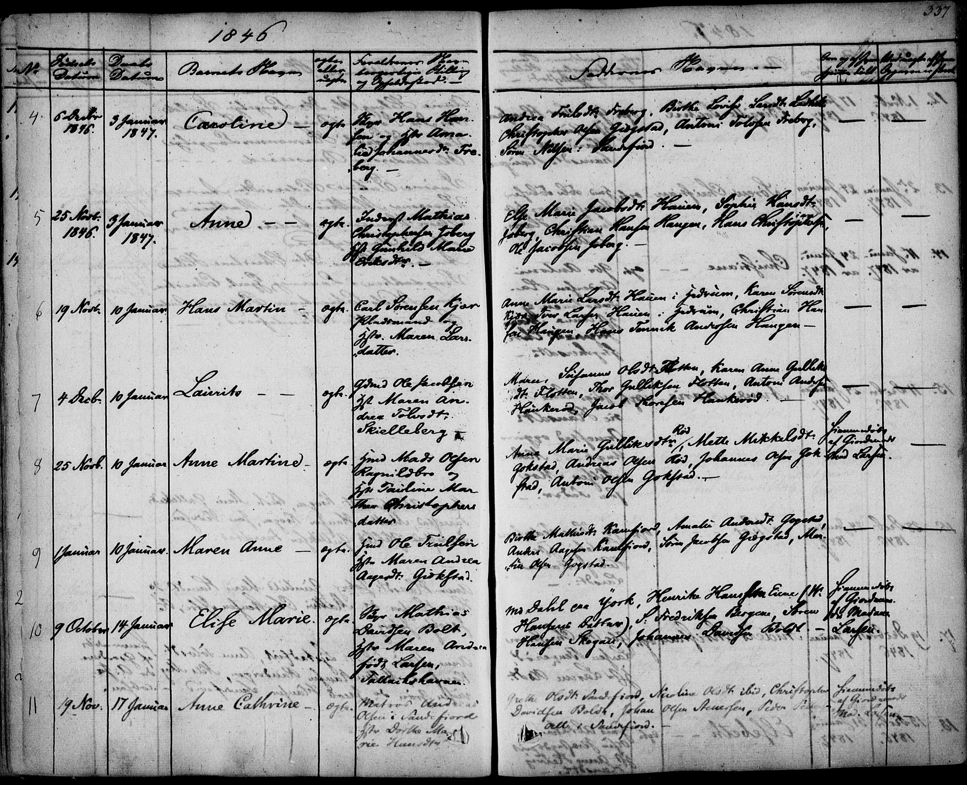Sandar kirkebøker, SAKO/A-243/F/Fa/L0005: Parish register (official) no. 5, 1832-1847, p. 336-337