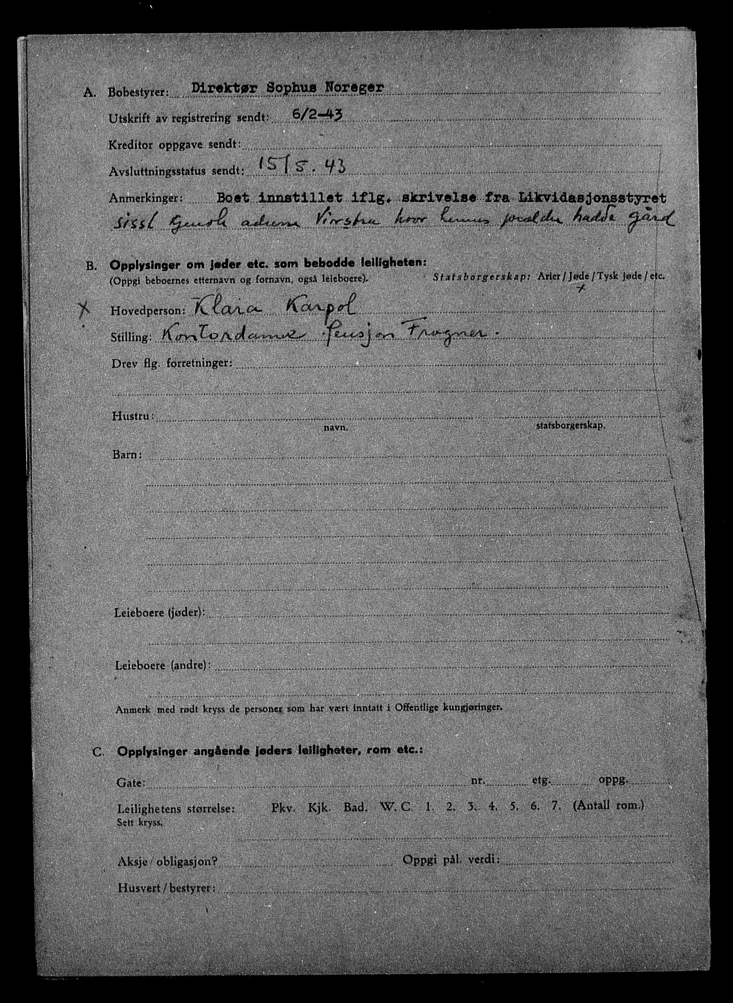 Justisdepartementet, Tilbakeføringskontoret for inndratte formuer, AV/RA-S-1564/H/Hc/Hcc/L0949: --, 1945-1947, p. 441
