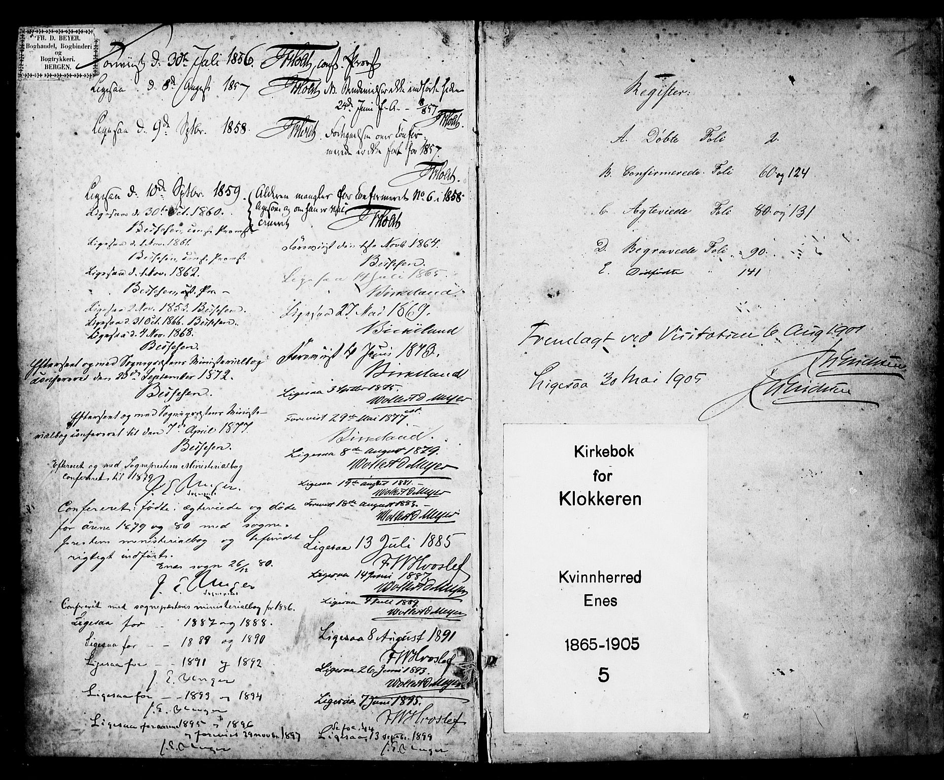 Kvinnherad sokneprestembete, SAB/A-76401/H/Hab: Parish register (copy) no. D 1, 1856-1905