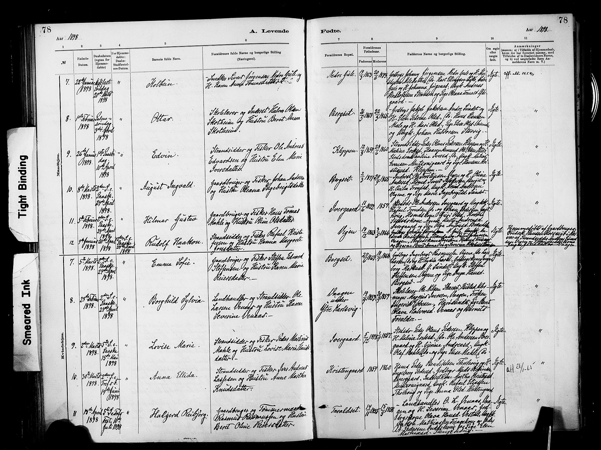 Ministerialprotokoller, klokkerbøker og fødselsregistre - Møre og Romsdal, AV/SAT-A-1454/566/L0769: Parish register (official) no. 566A08, 1881-1903, p. 78