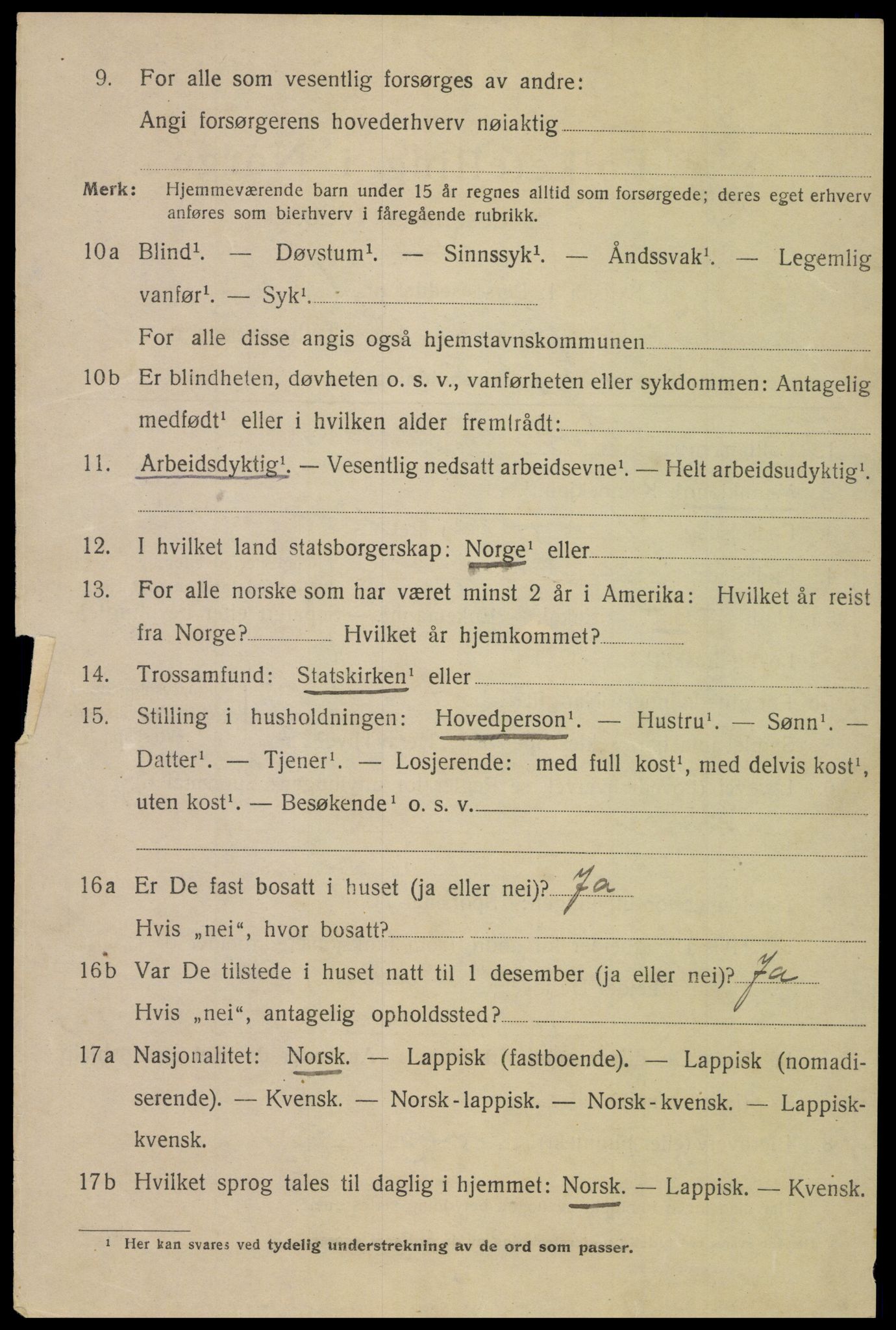 SAT, 1920 census for Bodø, 1920, p. 12824