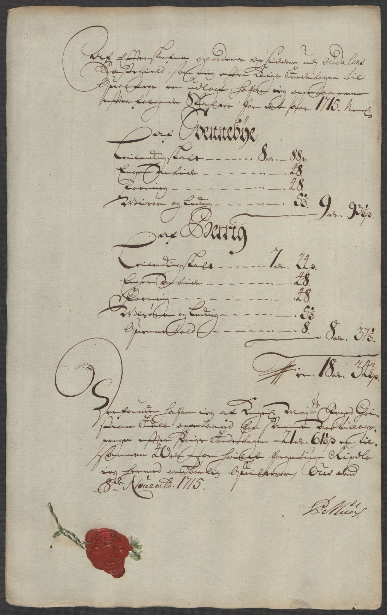 Rentekammeret inntil 1814, Reviderte regnskaper, Fogderegnskap, RA/EA-4092/R13/L0853: Fogderegnskap Solør, Odal og Østerdal, 1715, p. 320