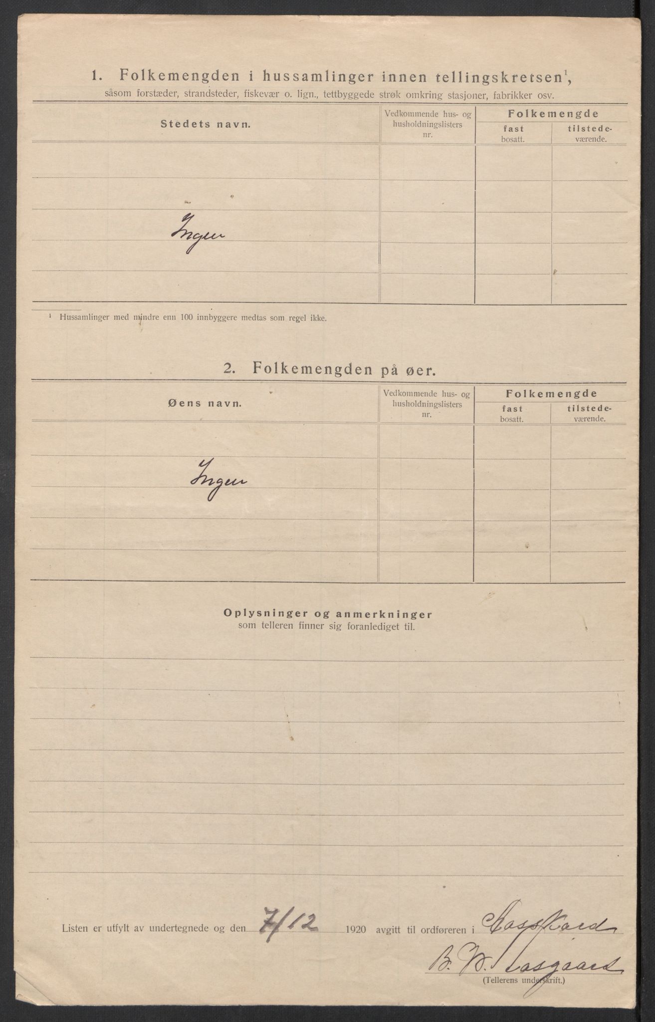 SAT, 1920 census for Åsskard, 1920, p. 13