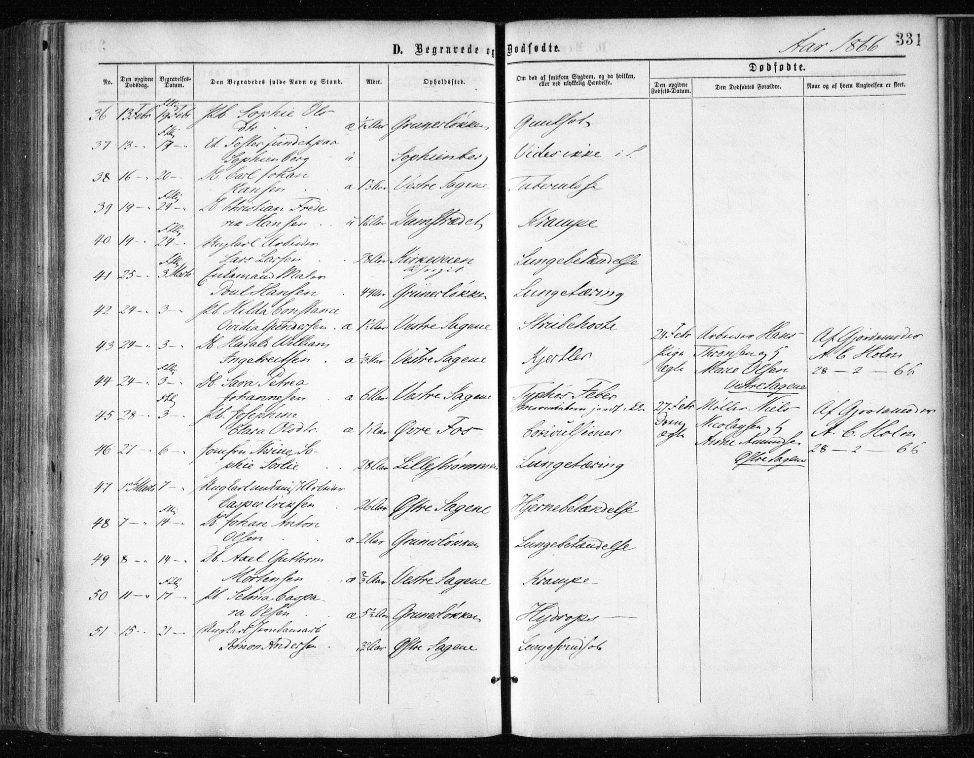 Gamle Aker prestekontor Kirkebøker, SAO/A-10617a/F/L0002: Parish register (official) no. 2, 1864-1872, p. 331