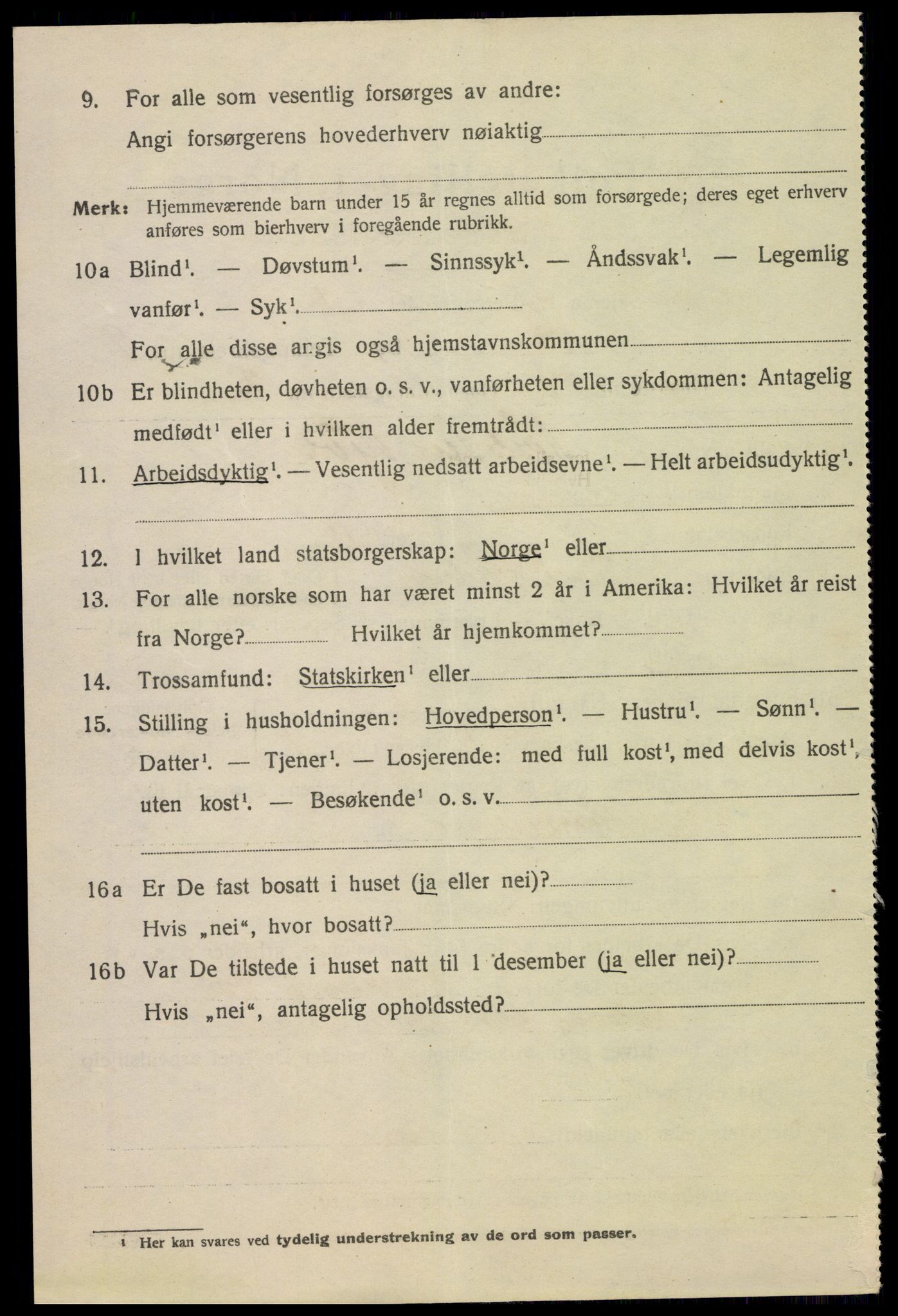 SAH, 1920 census for Hamar, 1920, p. 16812