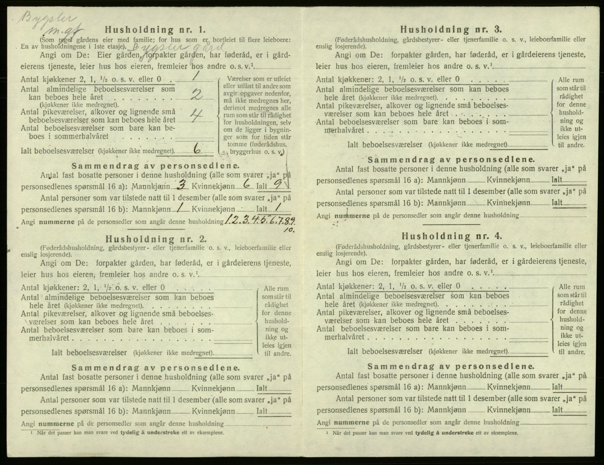 SAB, 1920 census for Strandvik, 1920, p. 690