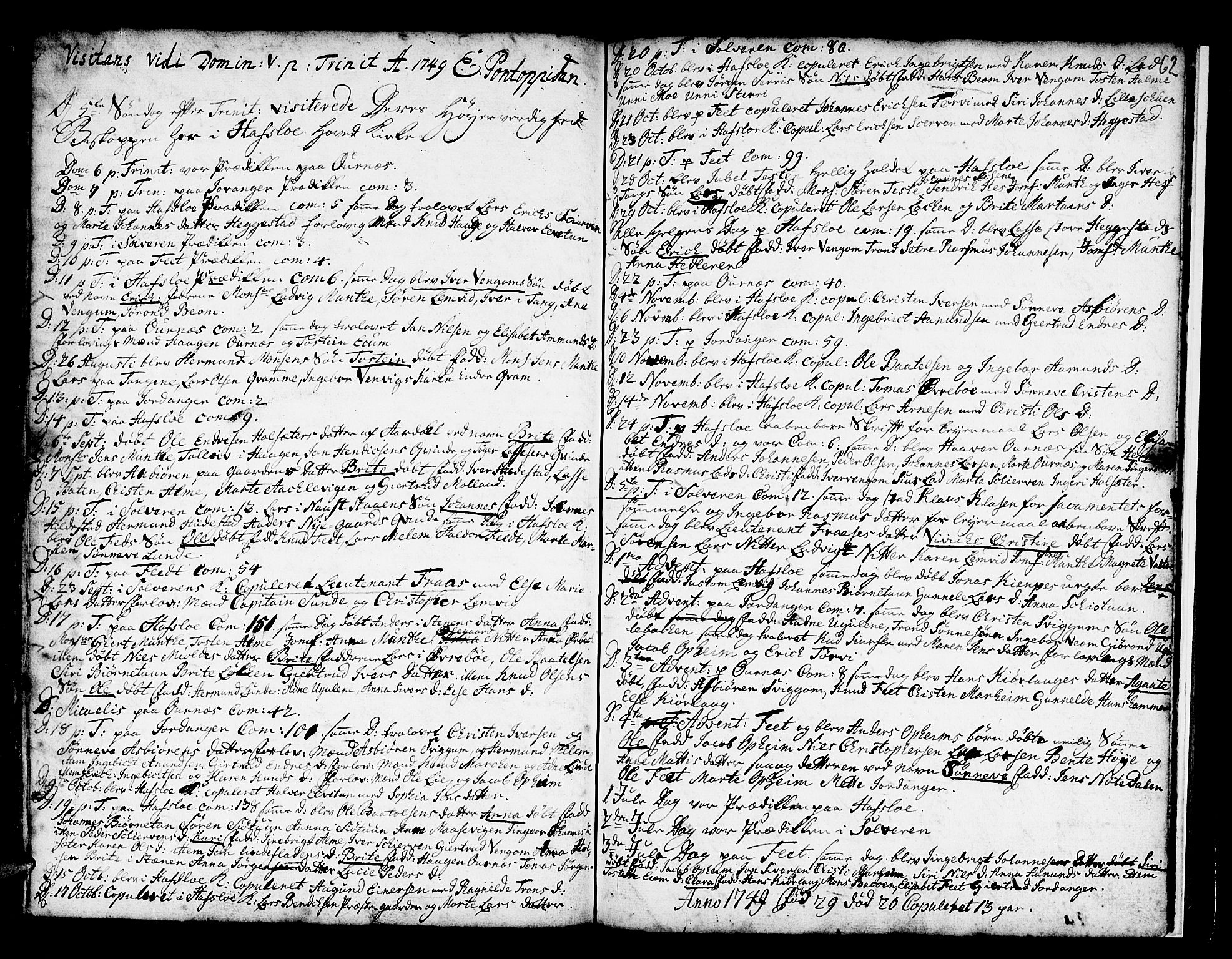 Hafslo sokneprestembete, SAB/A-80301/H/Haa/Haaa/L0001: Parish register (official) no. A 1, 1717-1755, p. 62