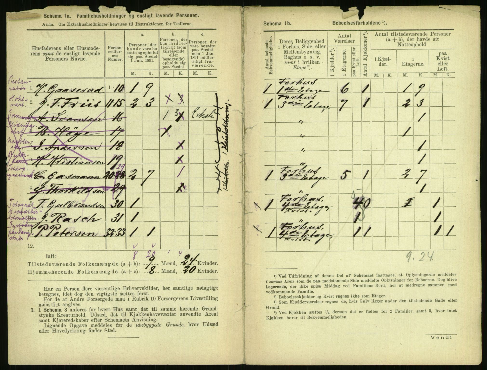 RA, 1891 census for 0301 Kristiania, 1891, p. 2760