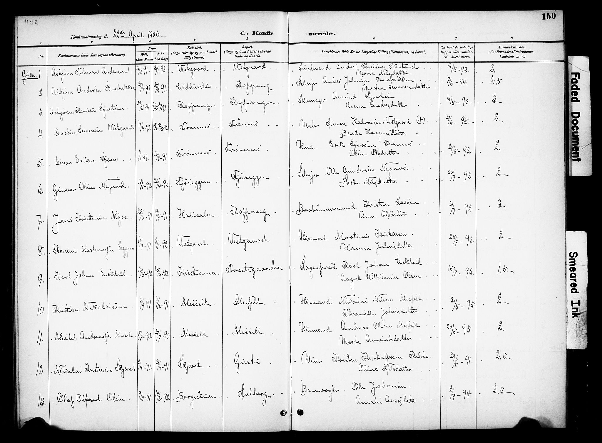 Stor-Elvdal prestekontor, SAH/PREST-052/H/Ha/Hab/L0003: Parish register (copy) no. 3, 1895-1917, p. 150