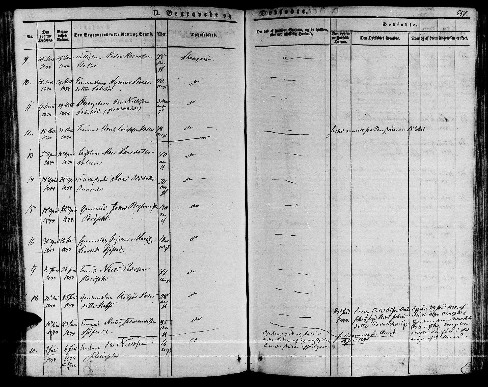 Ministerialprotokoller, klokkerbøker og fødselsregistre - Møre og Romsdal, AV/SAT-A-1454/592/L1024: Parish register (official) no. 592A03 /1, 1831-1849, p. 557