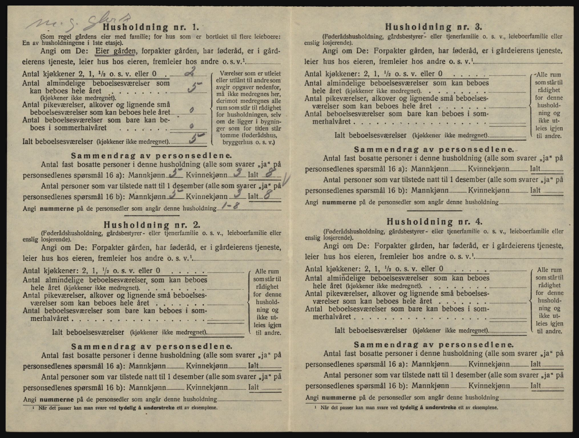 SAO, 1920 census for Glemmen, 1920, p. 2826