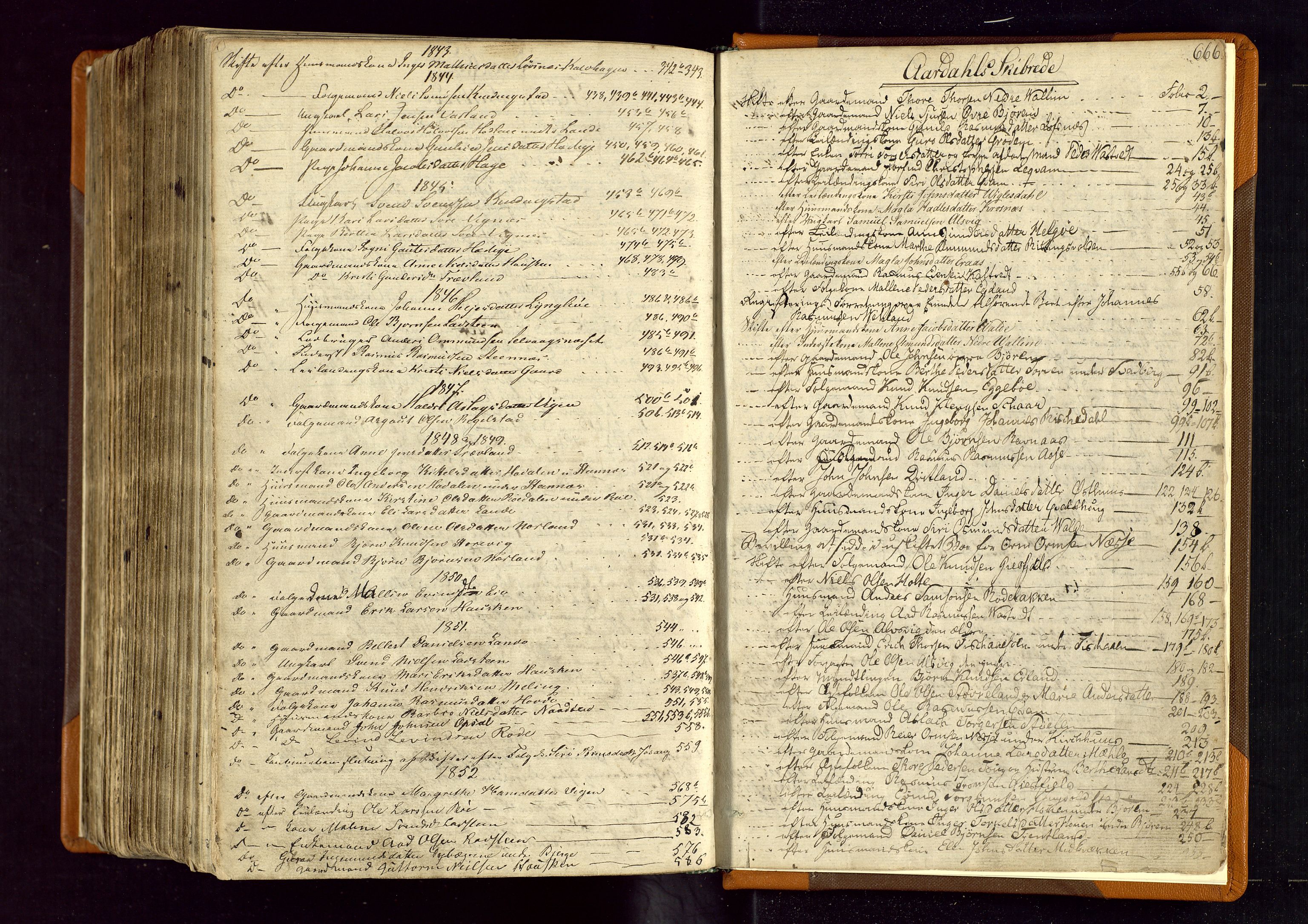 Karmsund sorenskriveri, AV/SAST-A-100311/01/IV/IVDBB/L0001: SKIFTEPROTOKOLL HESBY BC 1, 1831-1856, p. 665b-666a