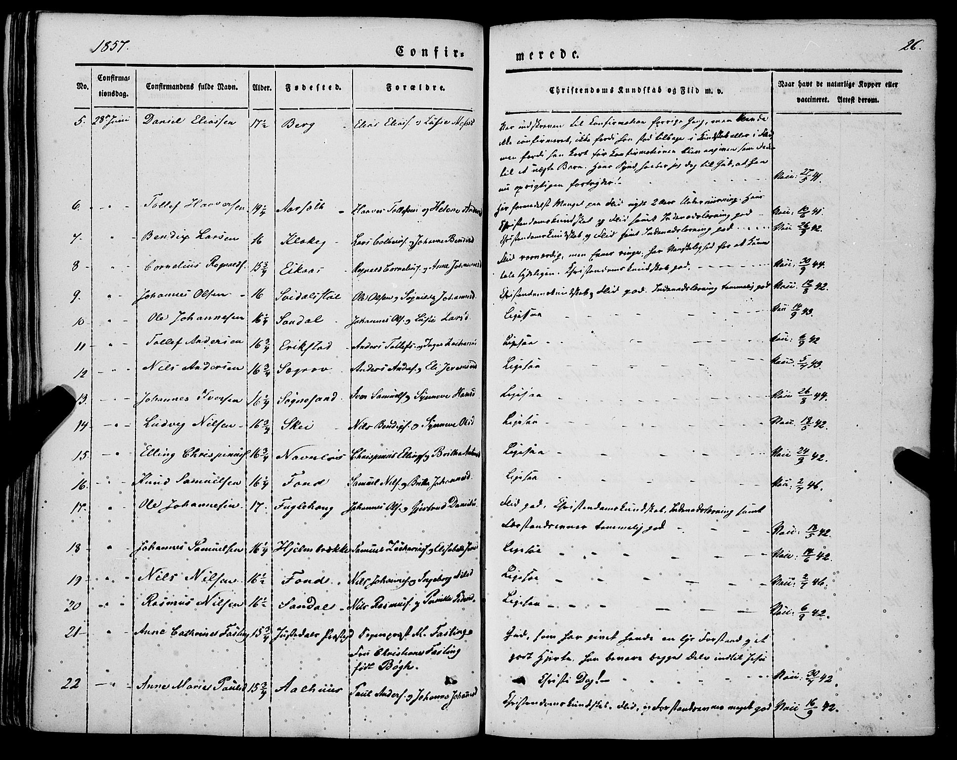 Jølster sokneprestembete, SAB/A-80701/H/Haa/Haaa/L0010: Parish register (official) no. A 10, 1847-1865, p. 26