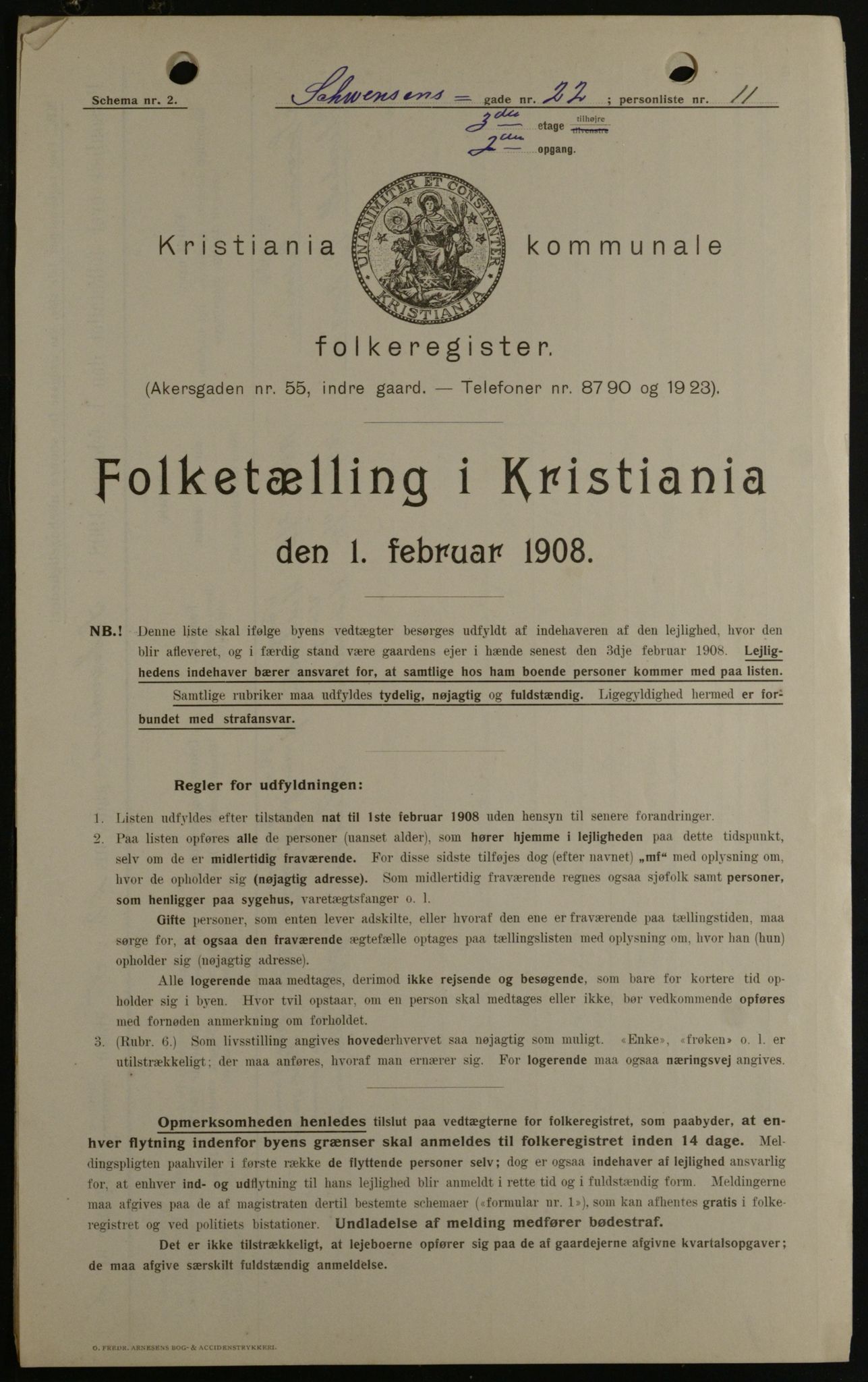 OBA, Municipal Census 1908 for Kristiania, 1908, p. 83625