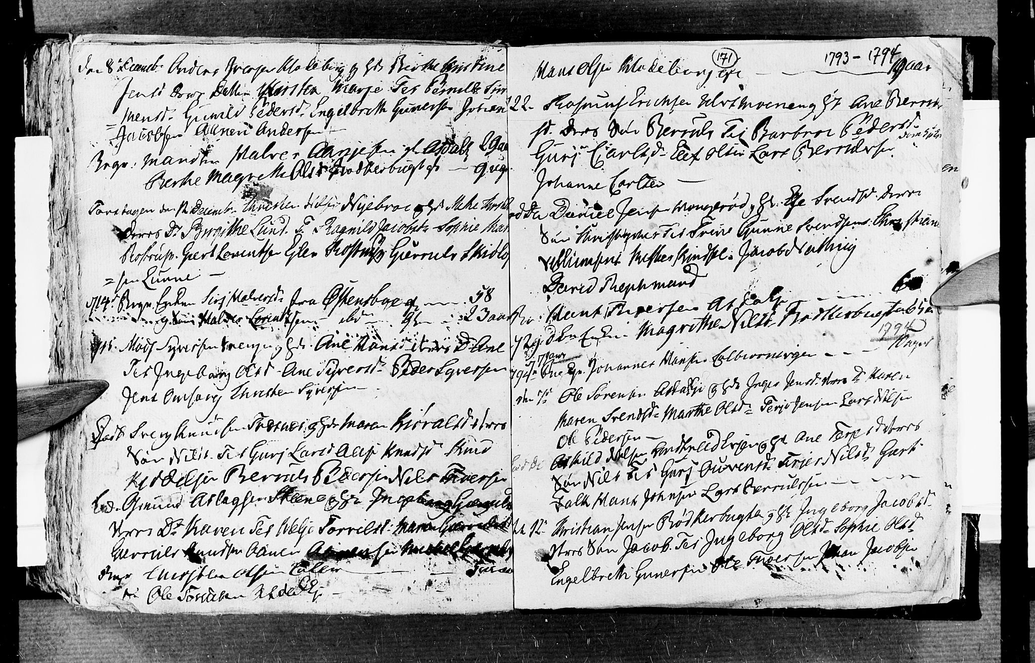 Øyestad sokneprestkontor, SAK/1111-0049/F/Fb/L0001: Parish register (copy) no. B 1, 1780-1794, p. 171