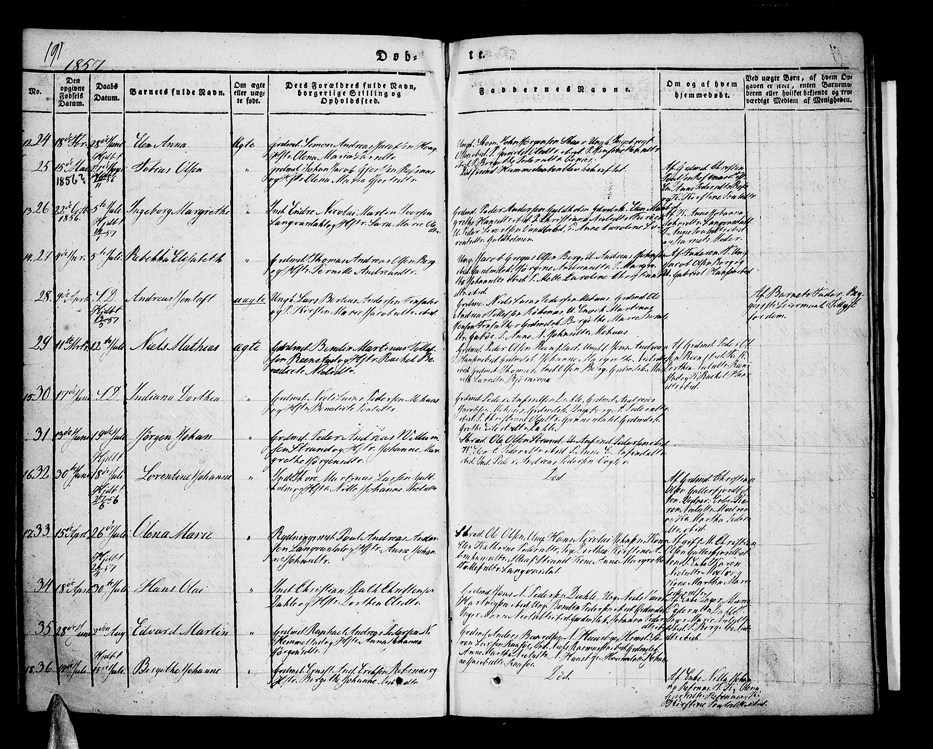 Kvæfjord sokneprestkontor, AV/SATØ-S-1323/G/Ga/Gaa/L0003kirke: Parish register (official) no. 3, 1830-1857, p. 191