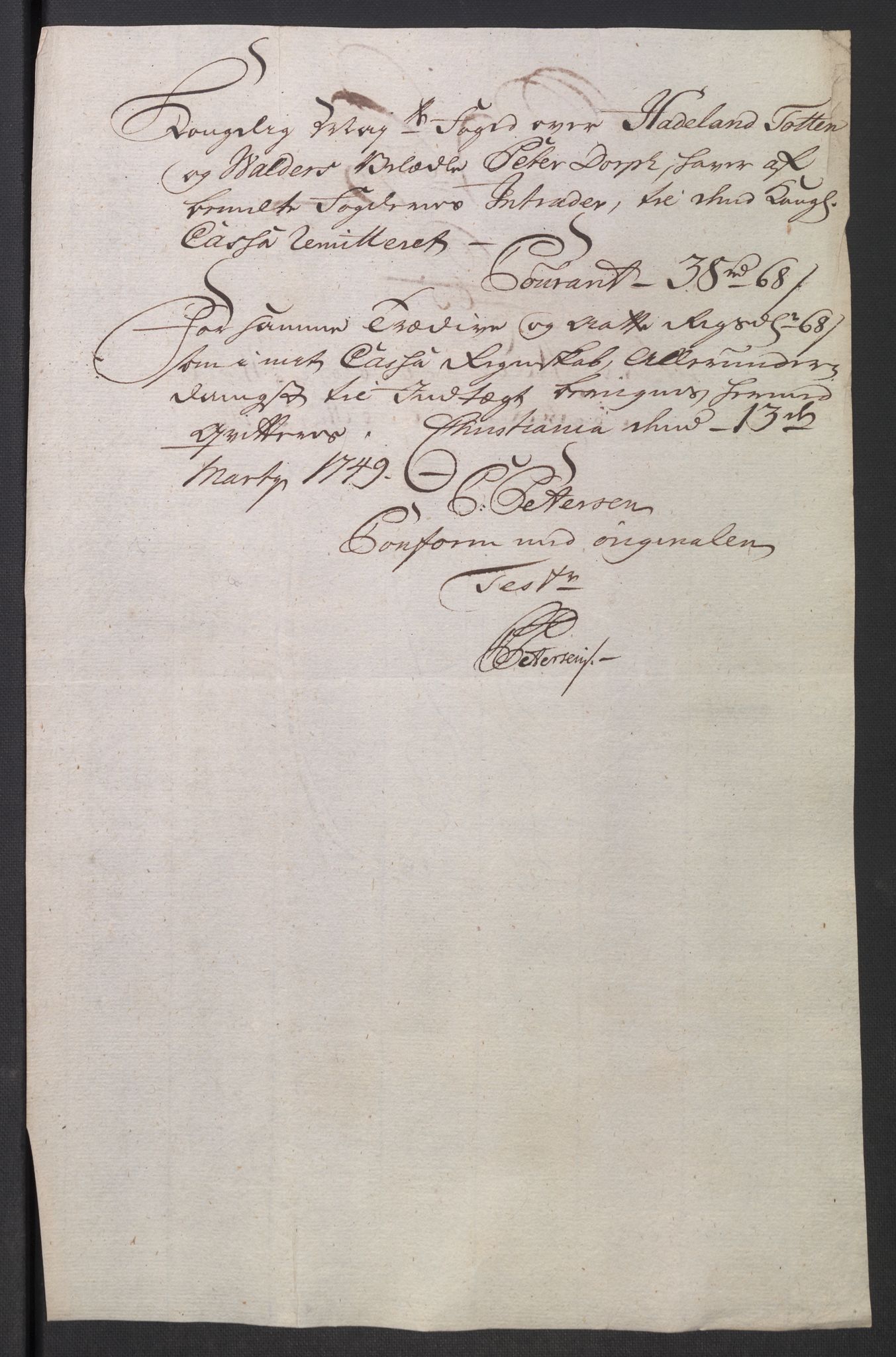 Rentekammeret inntil 1814, Reviderte regnskaper, Fogderegnskap, AV/RA-EA-4092/R18/L1346: Fogderegnskap Hadeland, Toten og Valdres, 1747-1748, p. 524