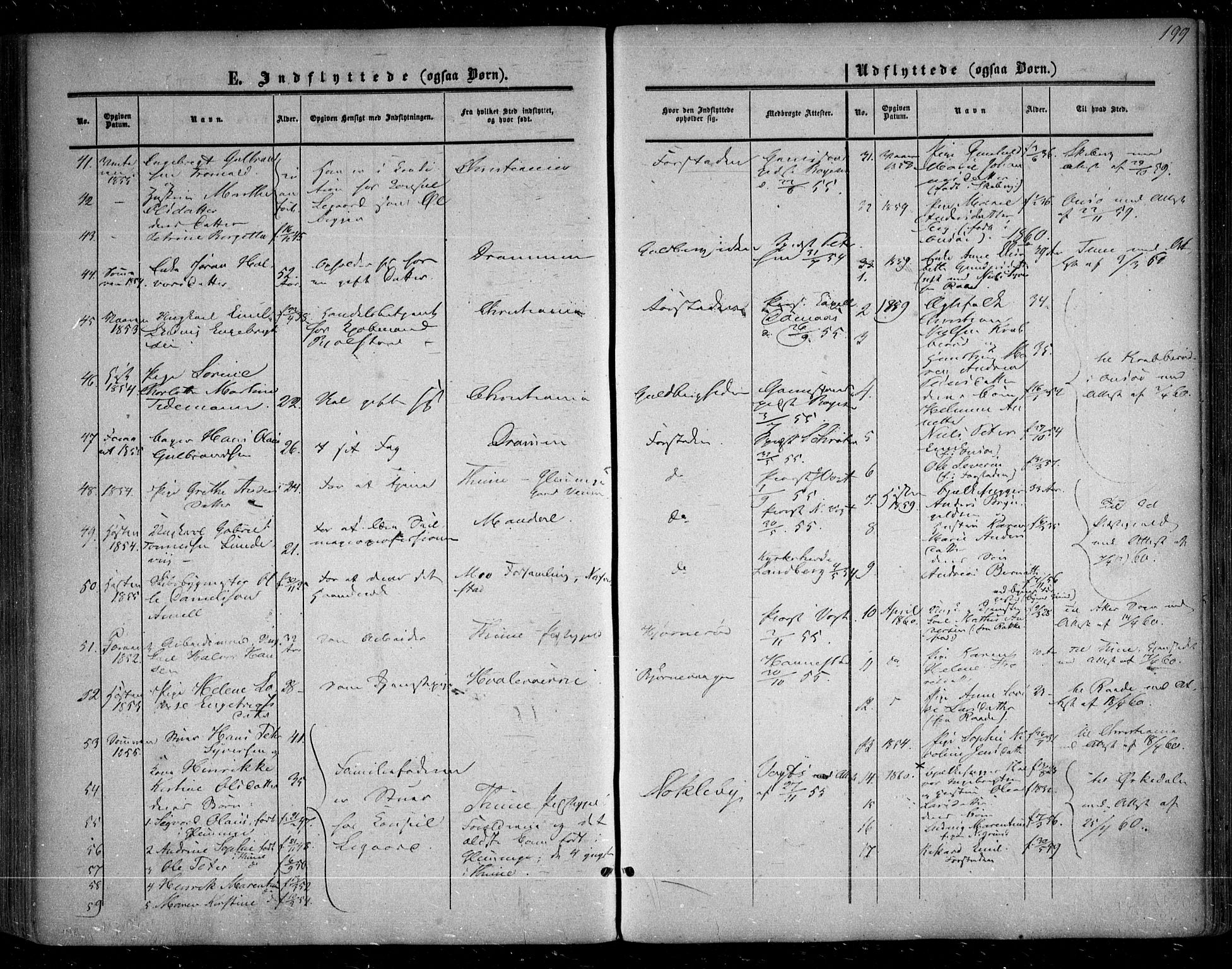 Glemmen prestekontor Kirkebøker, SAO/A-10908/F/Fa/L0007: Parish register (official) no. 7, 1853-1862, p. 199