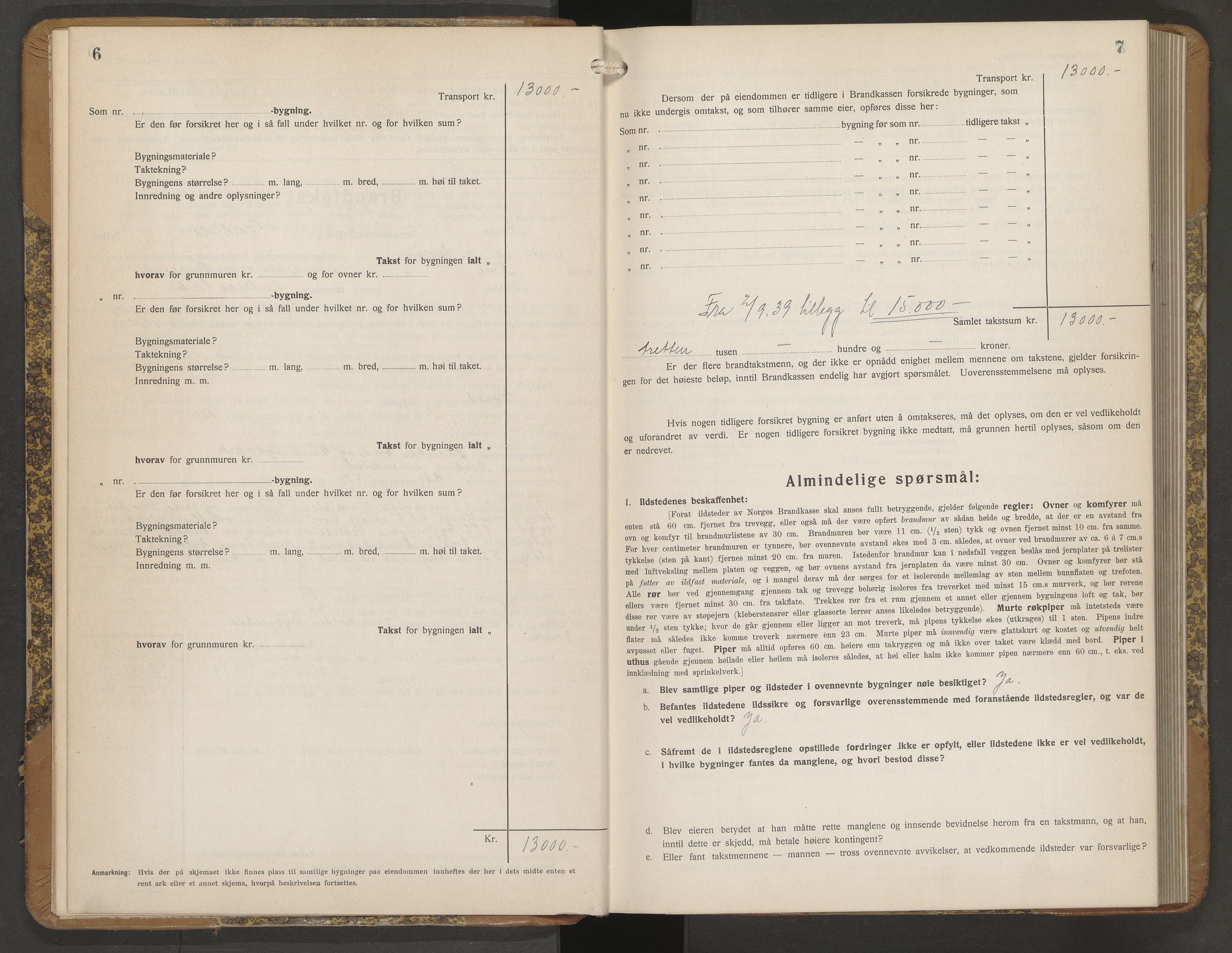 Borre lensmannskontor, AV/SAKO-A-533/Y/Yb/Ybb/L0005: Skjematakstprotokoll, 1935-1941