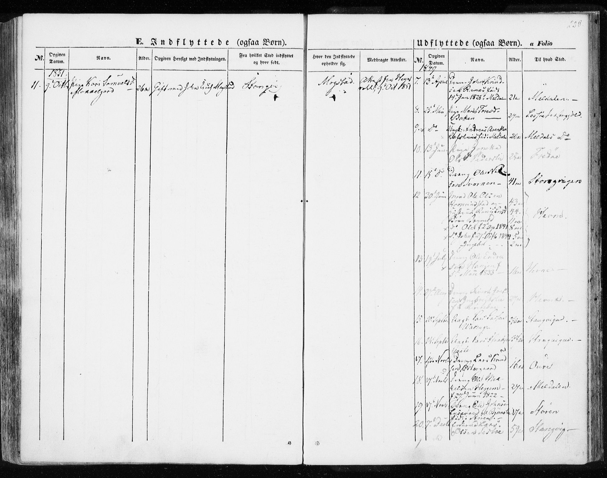 Ministerialprotokoller, klokkerbøker og fødselsregistre - Møre og Romsdal, SAT/A-1454/595/L1043: Parish register (official) no. 595A05, 1843-1851, p. 228
