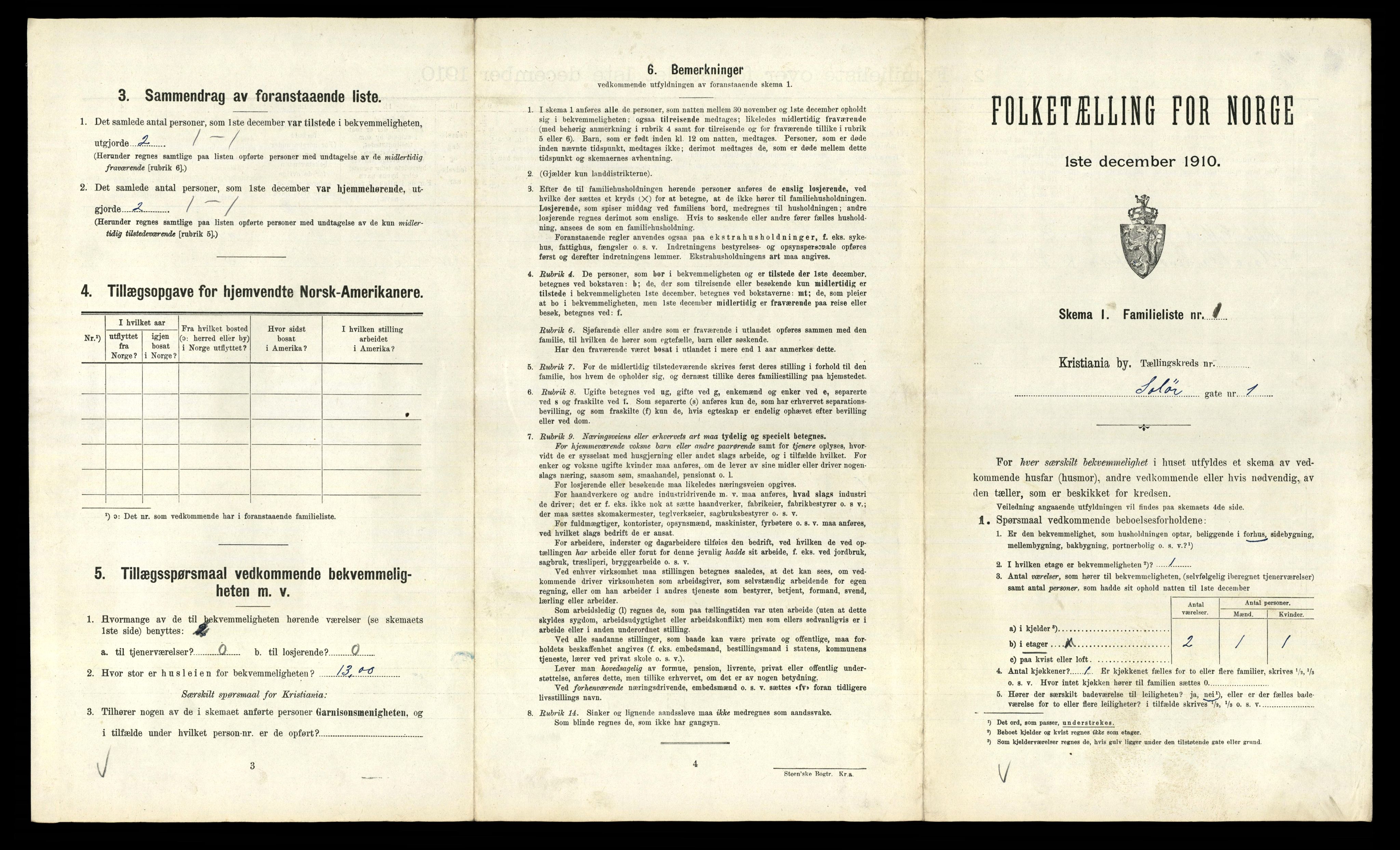 RA, 1910 census for Kristiania, 1910, p. 95175