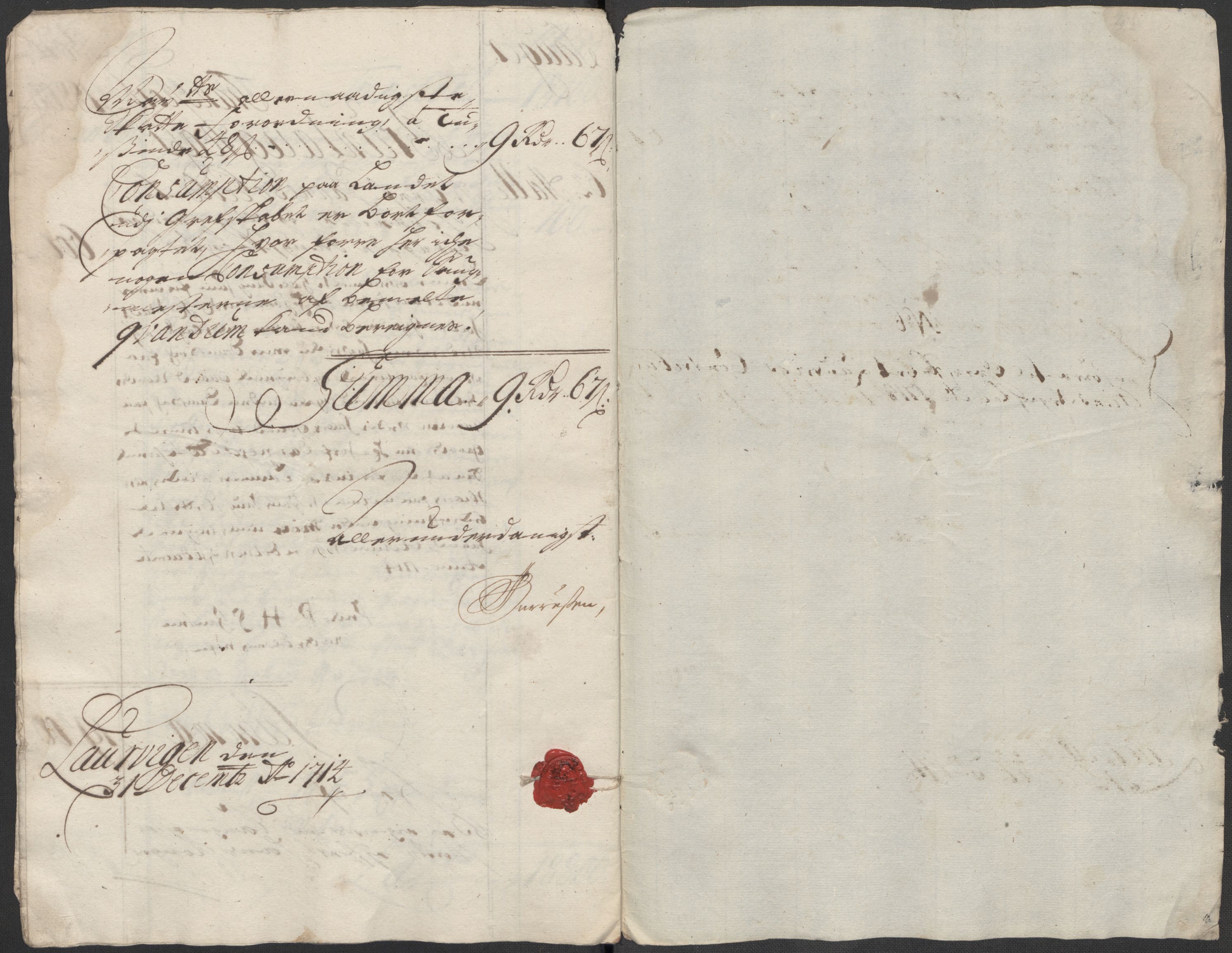 Rentekammeret inntil 1814, Reviderte regnskaper, Fogderegnskap, AV/RA-EA-4092/R33/L1986: Fogderegnskap Larvik grevskap, 1714-1715, p. 161