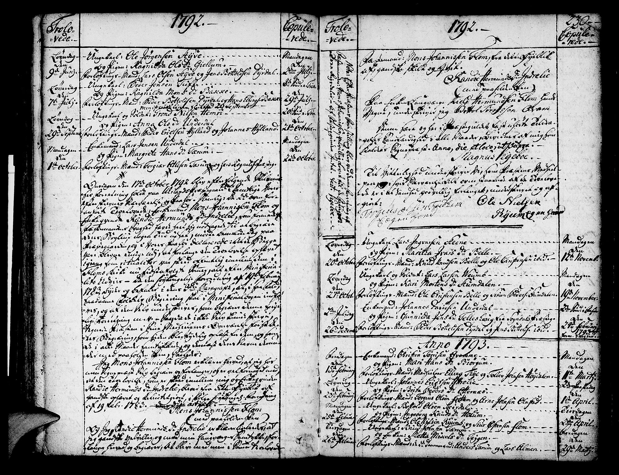 Aurland sokneprestembete, SAB/A-99937/H/Ha/Haa/L0004: Parish register (official) no. A 4, 1756-1801, p. 230