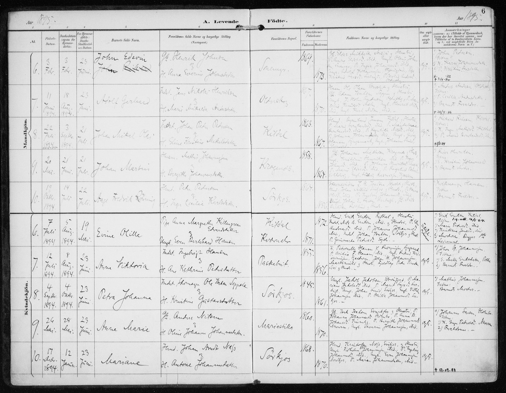 Skjervøy sokneprestkontor, SATØ/S-1300/H/Ha/Haa/L0017kirke: Parish register (official) no. 17, 1895-1911, p. 6