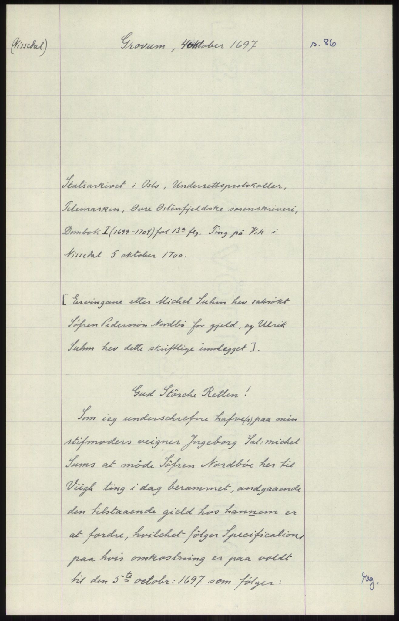 Samlinger til kildeutgivelse, Diplomavskriftsamlingen, RA/EA-4053/H/Ha, p. 2342