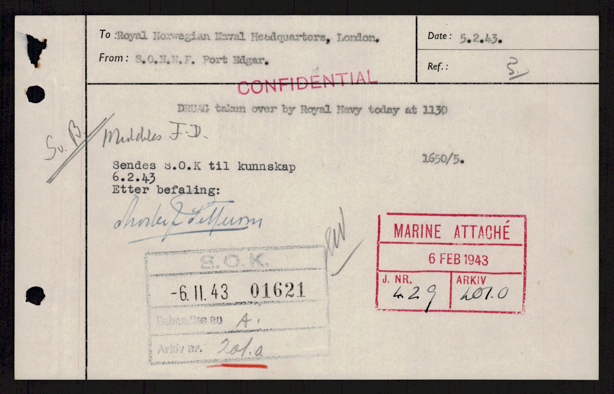 Forsvaret, Sjøforsvarets overkommando, AV/RA-RAFA-2035/D/Dc/L0193: --, 1940-1951, p. 791