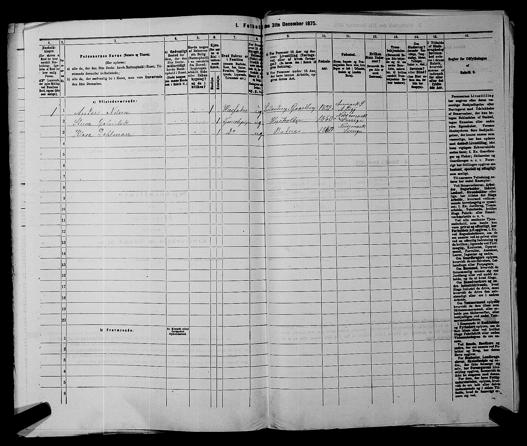 RA, 1875 census for 0118P Aremark, 1875, p. 475