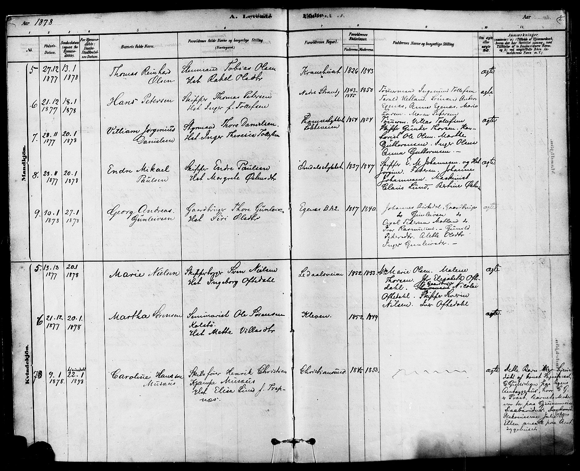 Domkirken sokneprestkontor, AV/SAST-A-101812/001/30/30BA/L0026: Parish register (official) no. A 25, 1878-1889, p. 2