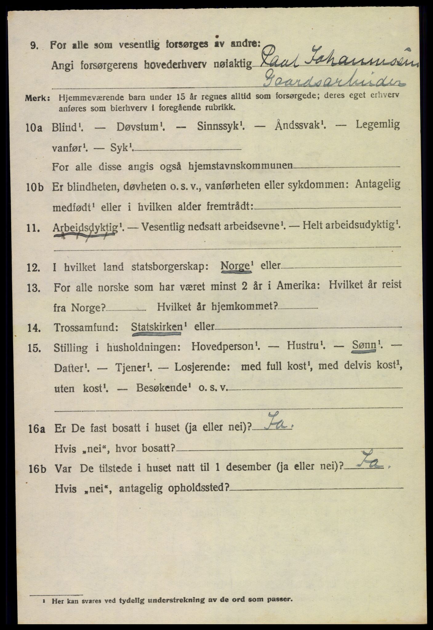 SAH, 1920 census for Furnes, 1920, p. 6966