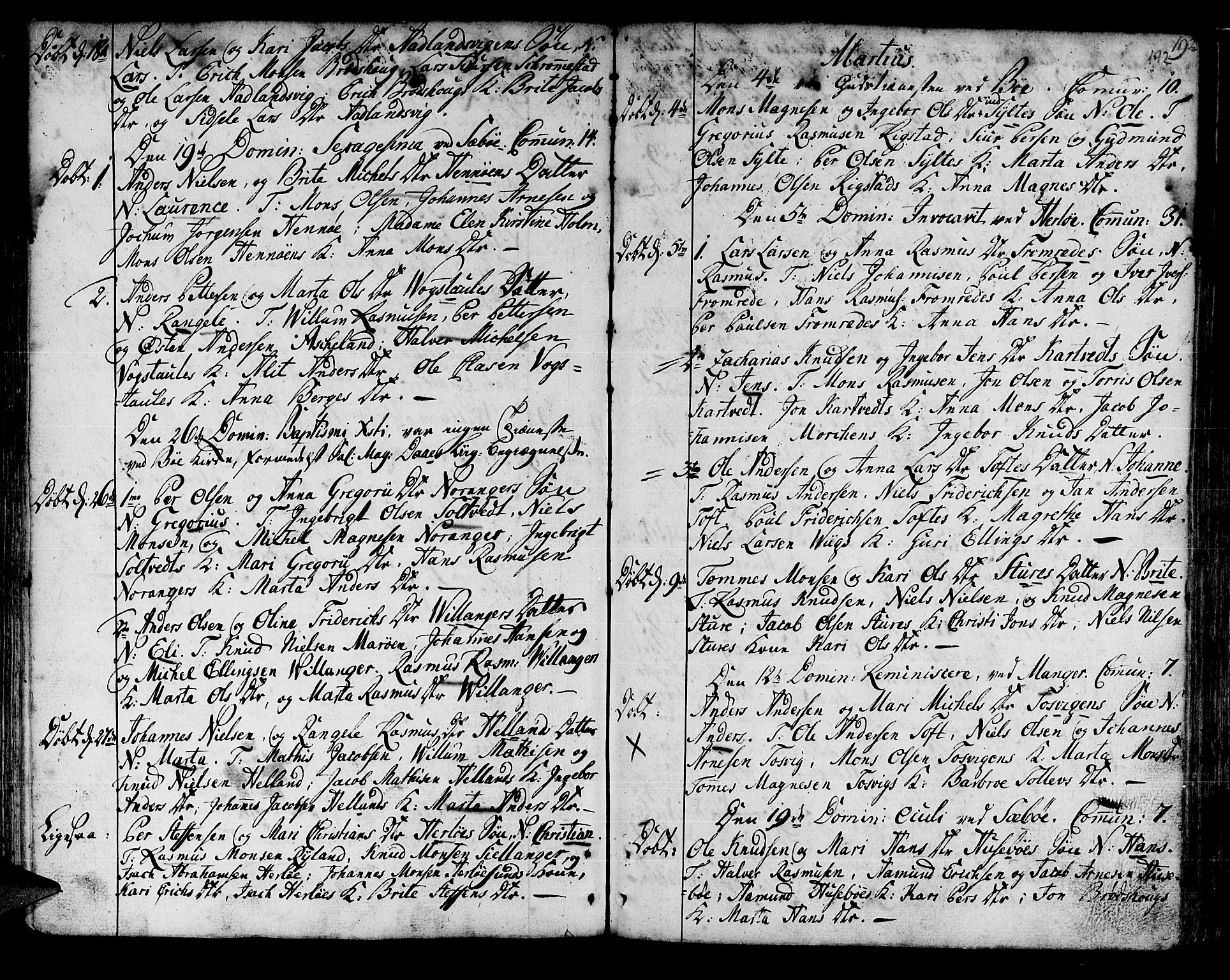 Manger sokneprestembete, AV/SAB-A-76801/H/Haa: Parish register (official) no. A 1, 1759-1791, p. 192