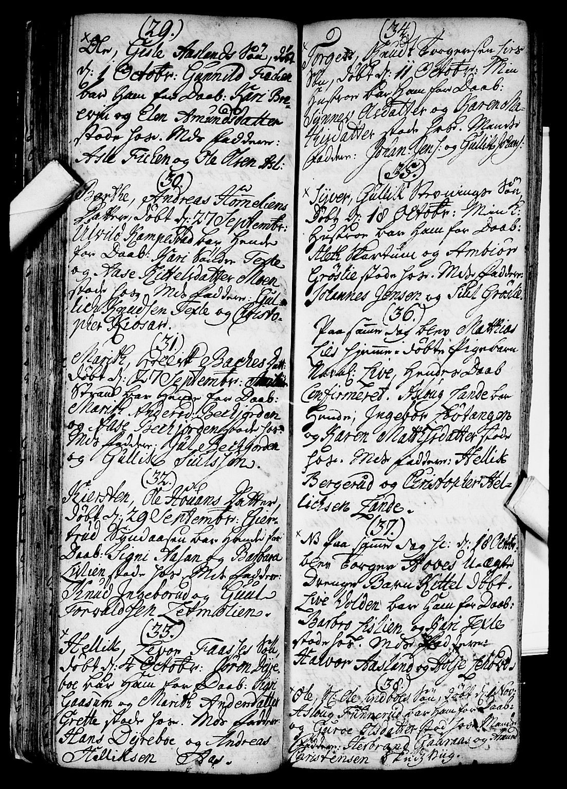 Flesberg kirkebøker, AV/SAKO-A-18/F/Fa/L0002: Parish register (official) no. I 2, 1726-1747