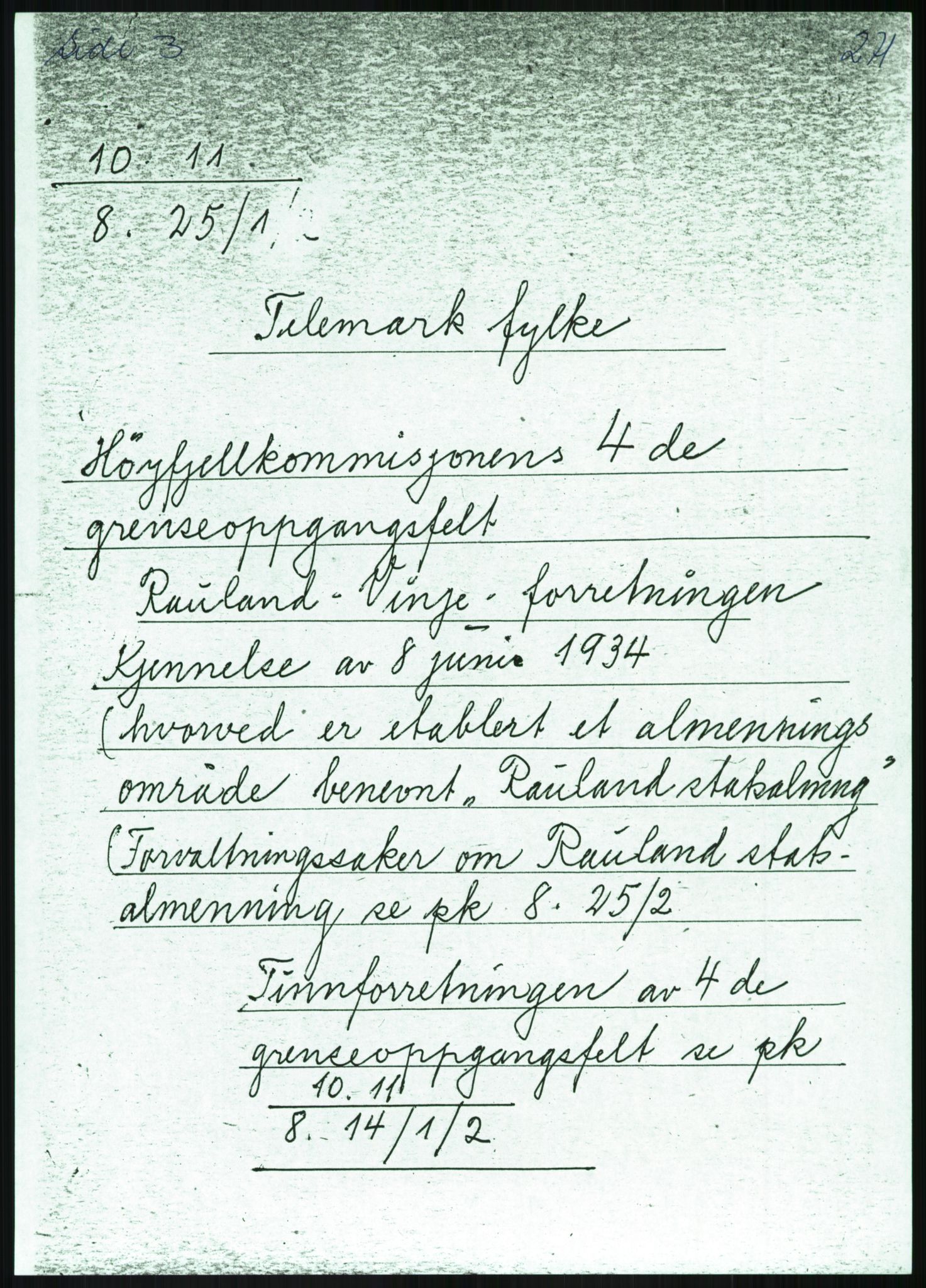 Direktoratet for statens skoger, AV/RA-S-1600/2/E/Eg/L0002: Arkivliste for 10.11-serien. Akershus til Sør-Trøndelag fylke. Mappenr. 1 - 925, 1957-1992, p. 330