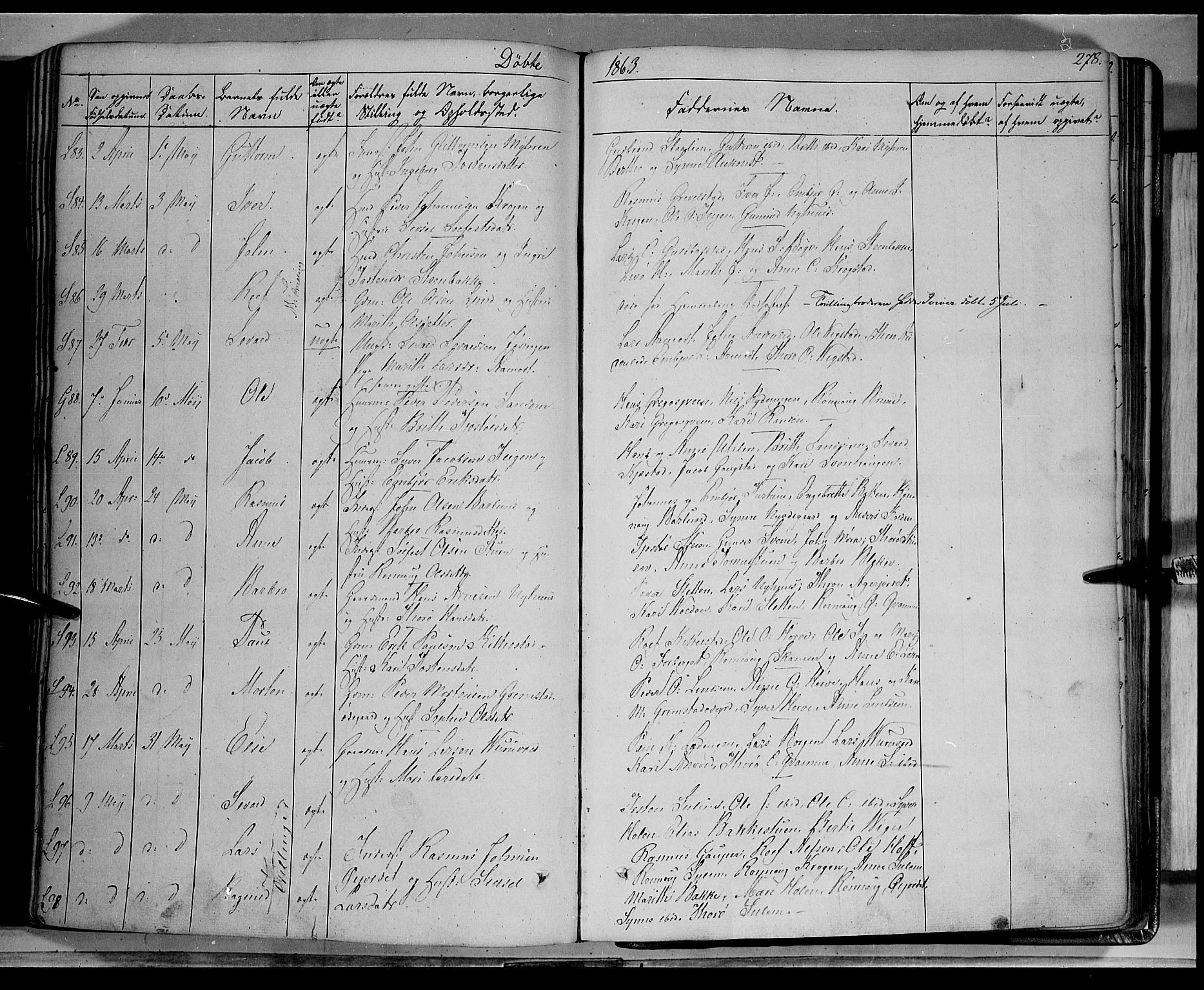Lom prestekontor, SAH/PREST-070/K/L0006: Parish register (official) no. 6A, 1837-1863, p. 278