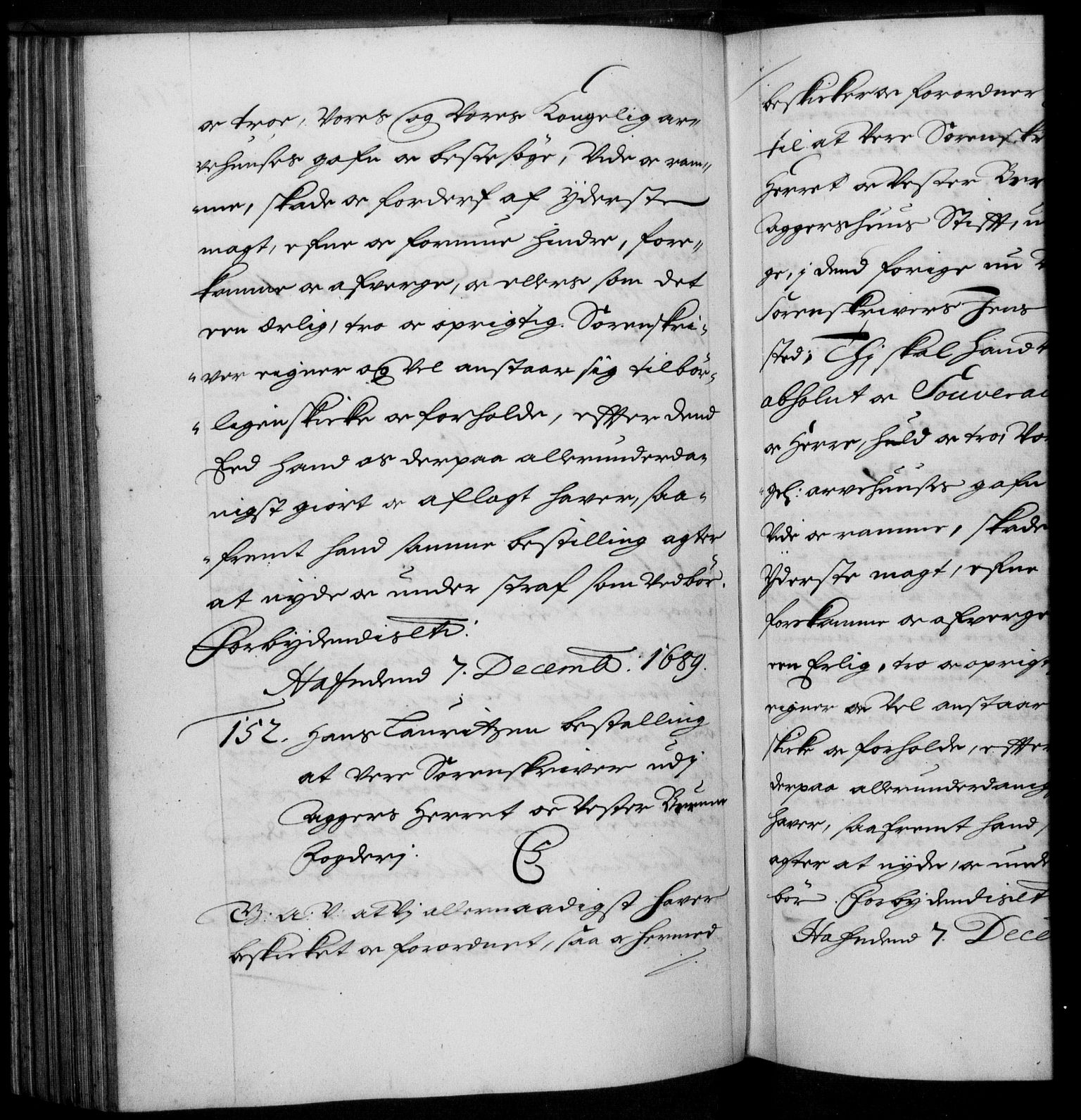 Danske Kanselli 1572-1799, AV/RA-EA-3023/F/Fc/Fca/Fcaa/L0015: Norske registre (mikrofilm), 1688-1691, p. 274b