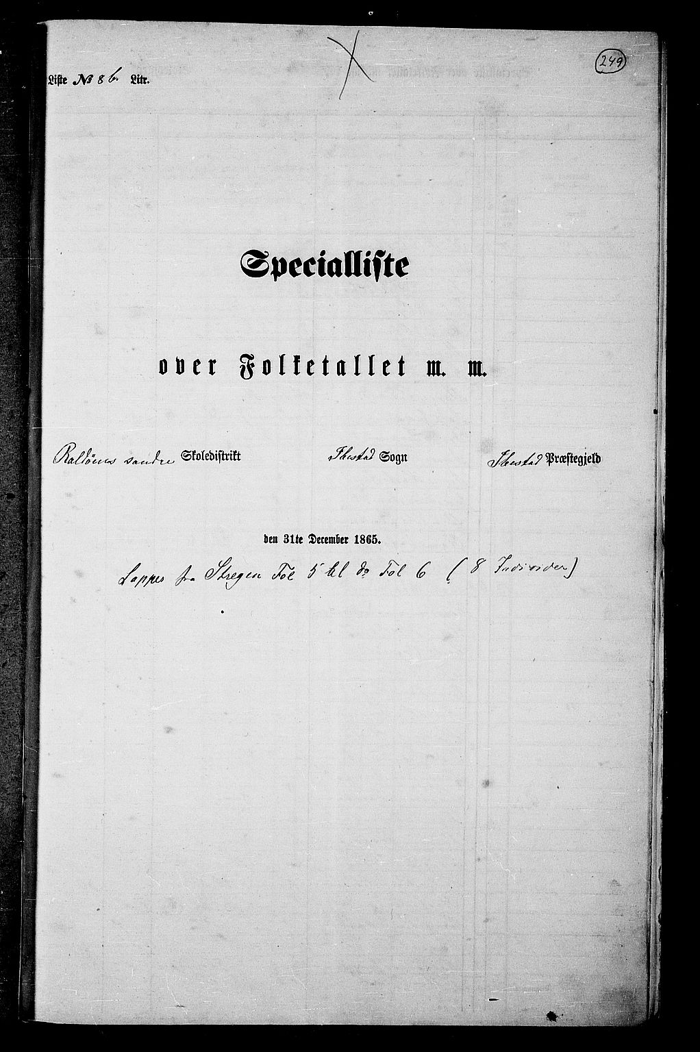 RA, 1865 census for Ibestad, 1865, p. 230